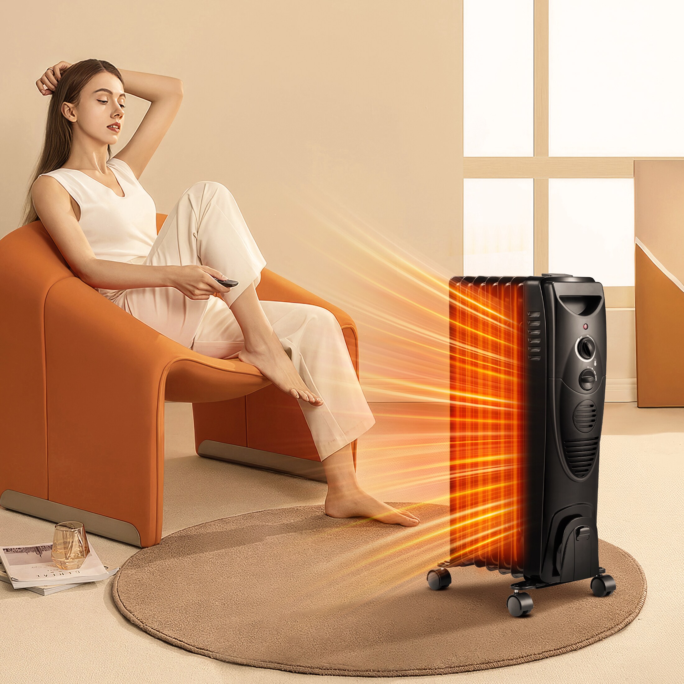 COWSAR LSOF36SPH15BK Portable-Electric-Heat - View #6