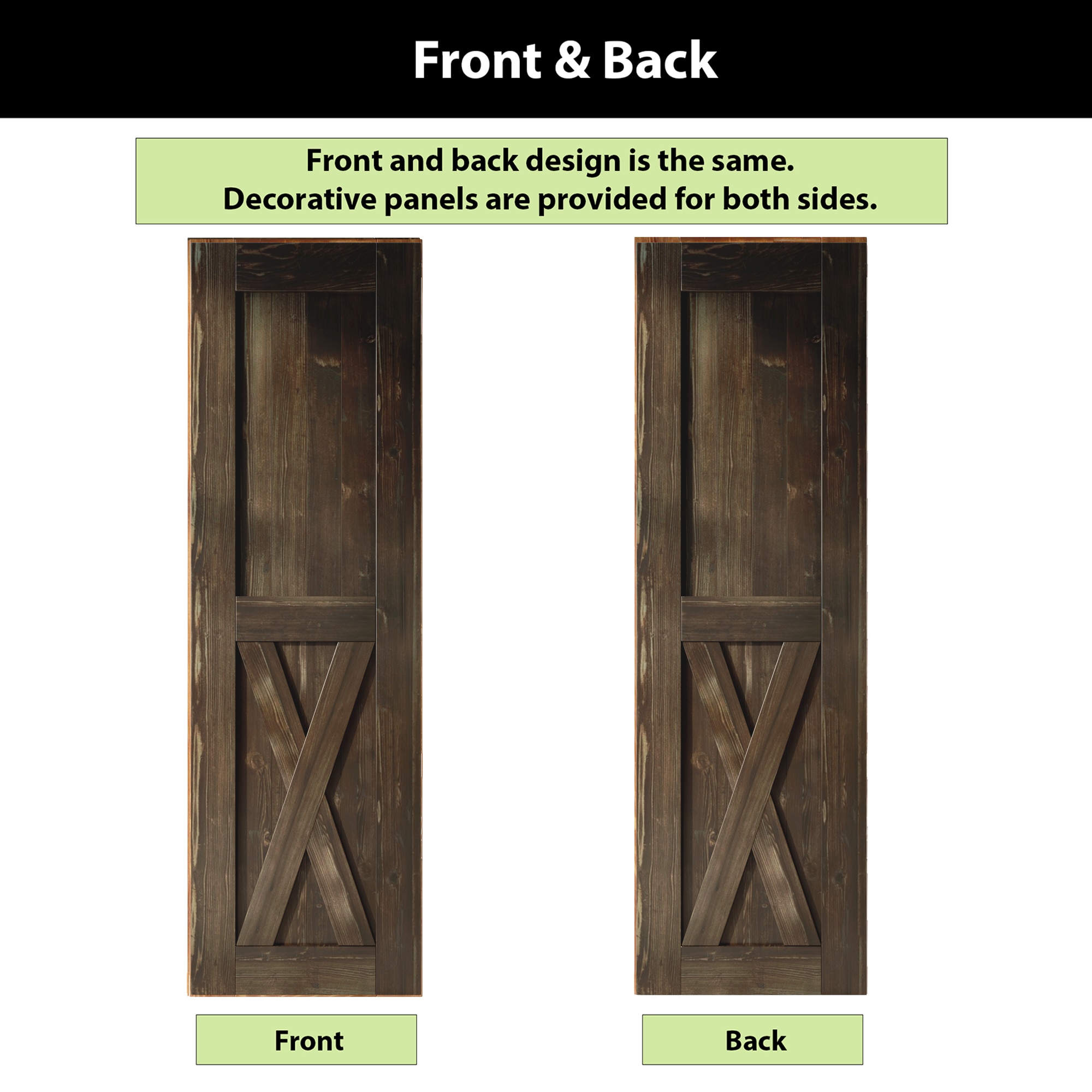 HOMACER 2884-X-EBONY Barn-Doors - View #6