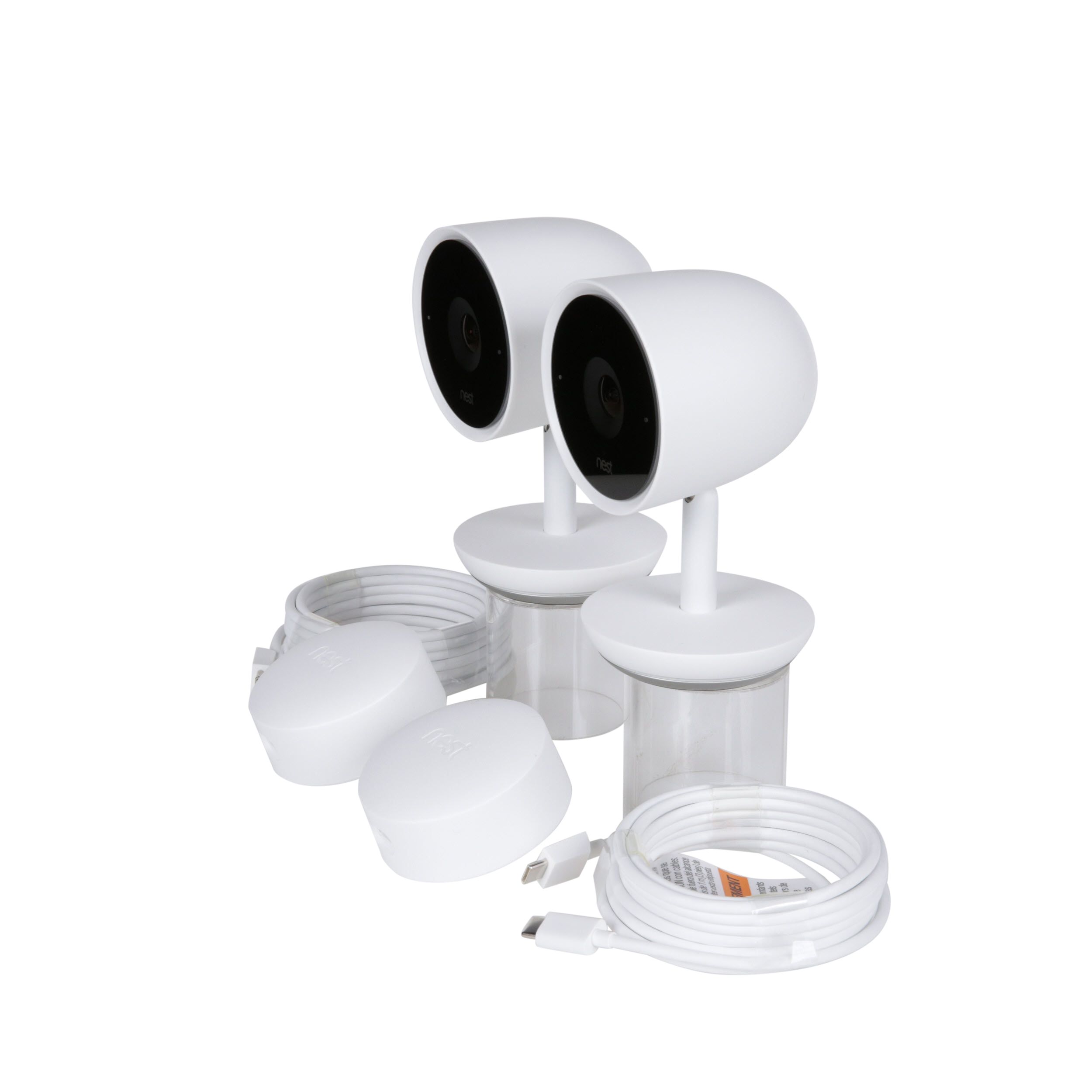 Google Nest Hardwired Wired Smart Indoor Security Camera (2-Pack 