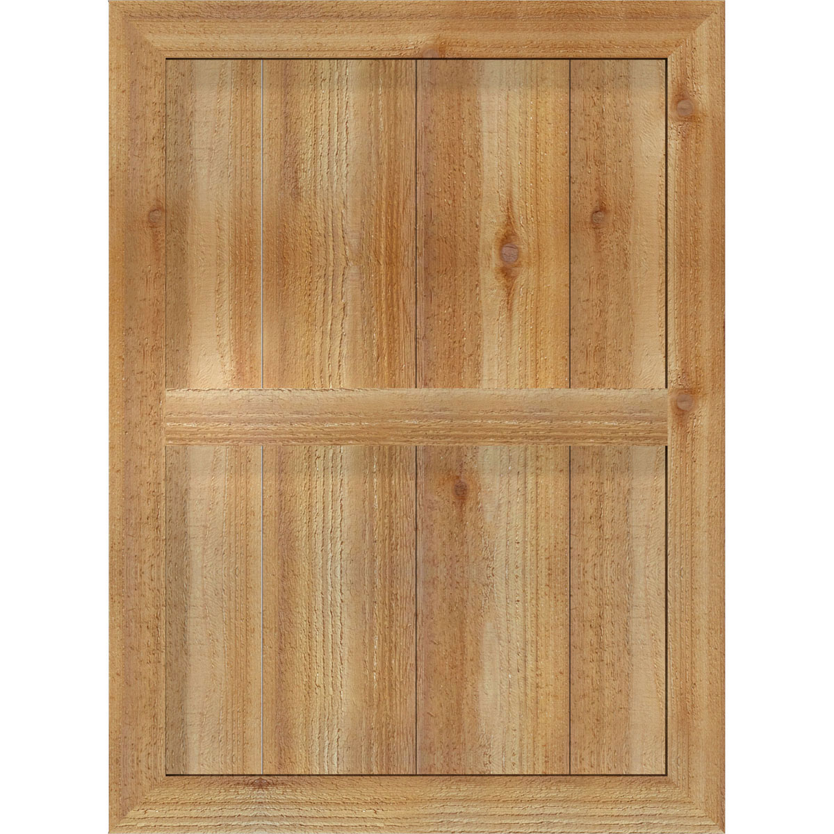 Ekena Millwork RBF06S21X029RWR 21.5-in W x 29-in H Unfinished Paintable/Stainable Board and batten Framed Wood Exterior Shutters ( 2 -Pack )