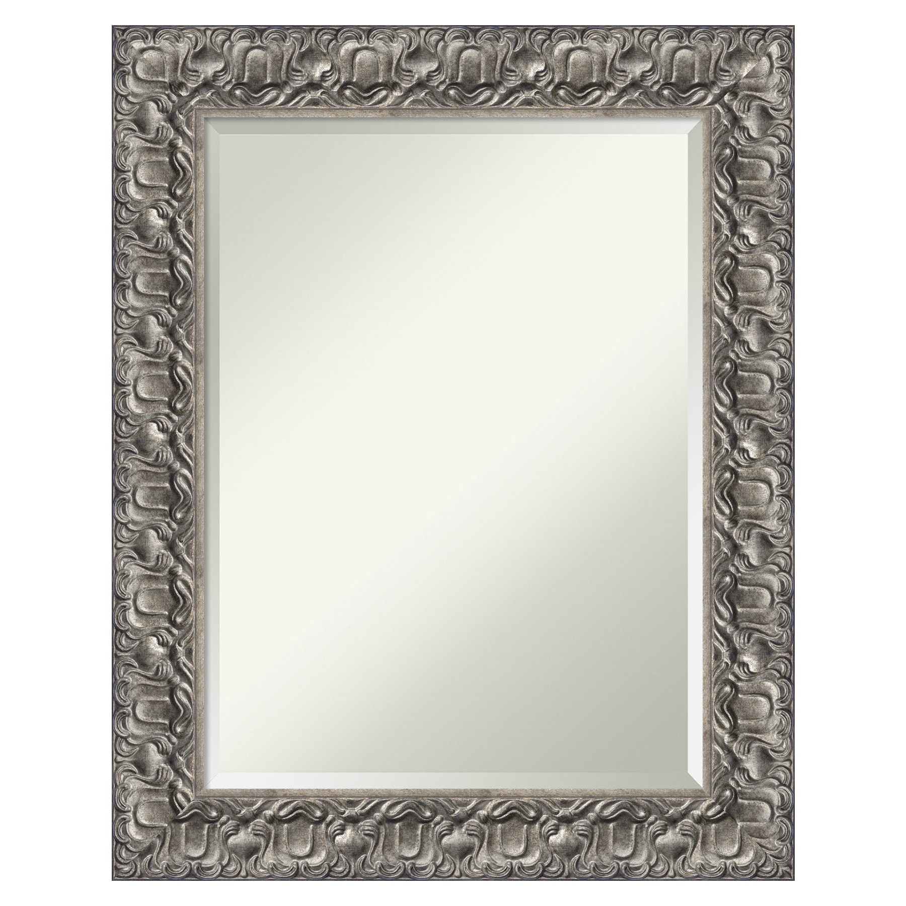 Amanti Art DSW4016459 Luxor 23.75-Inches x 29.75-Inches Framed Rectangle Bathroom Vanity Mirror ( Silver )