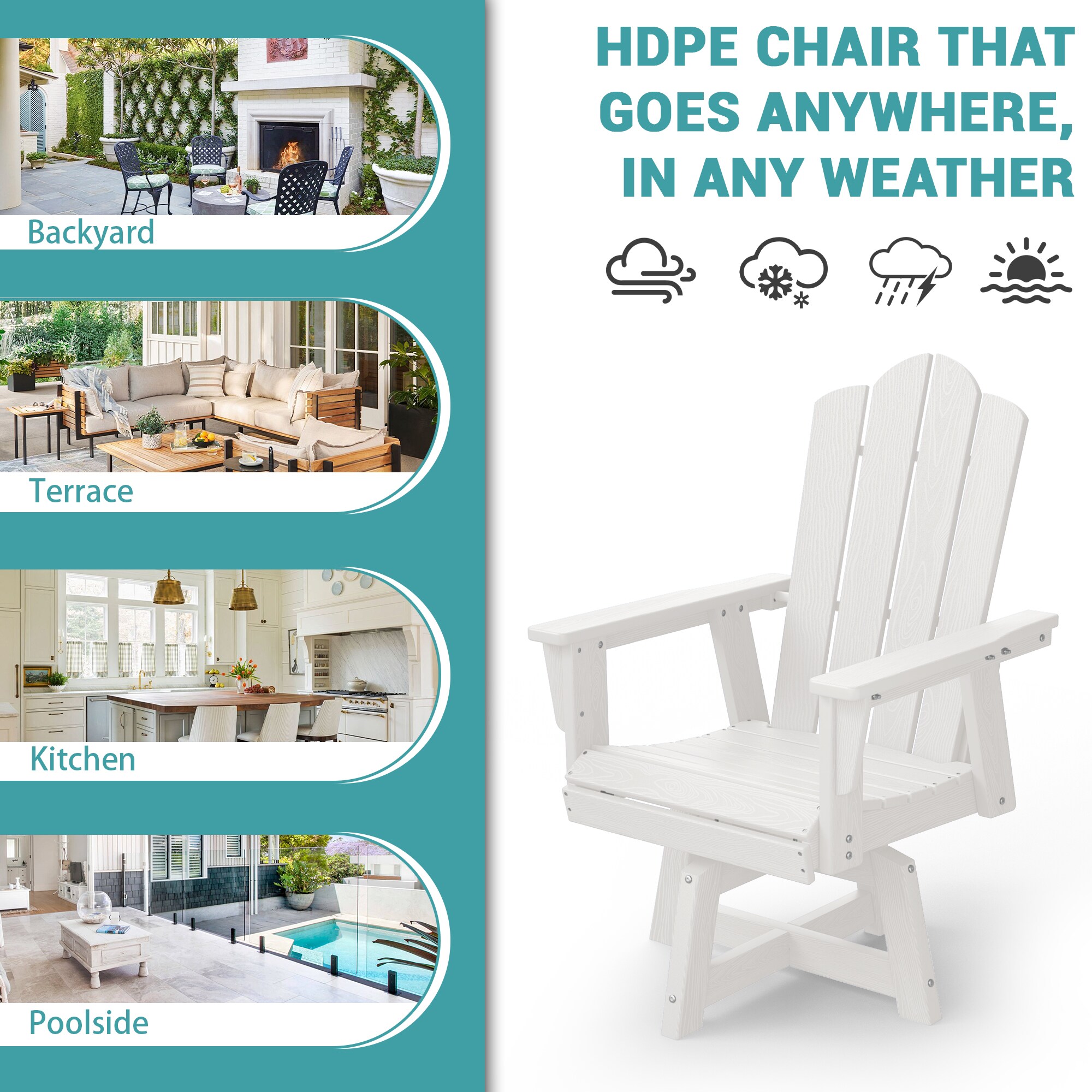 VOUA PE-SDC-WH Patio-Chairs - View #8