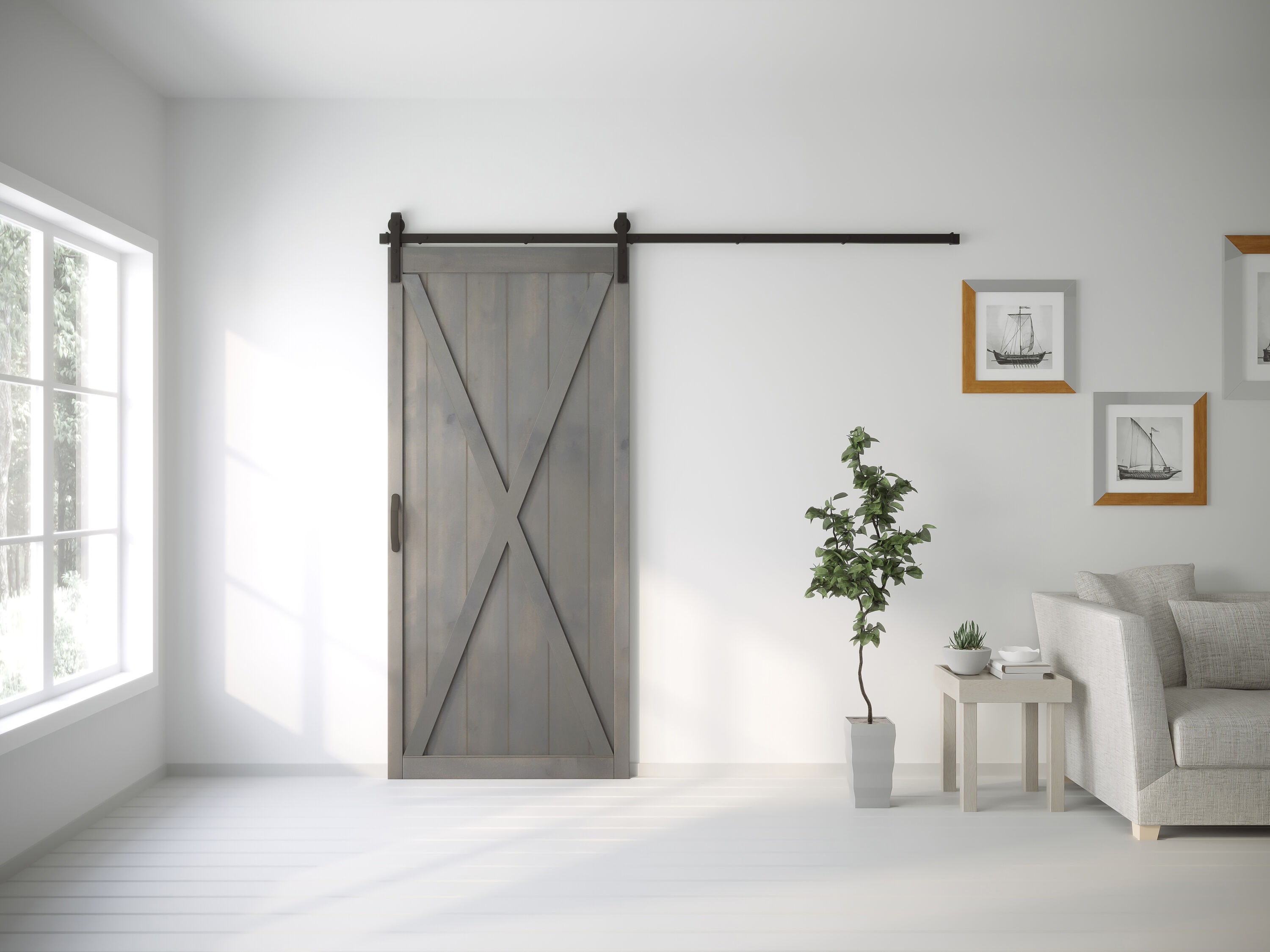 Dogberry DXBAR36GASHNONEHARD Barn-Doors - View #6