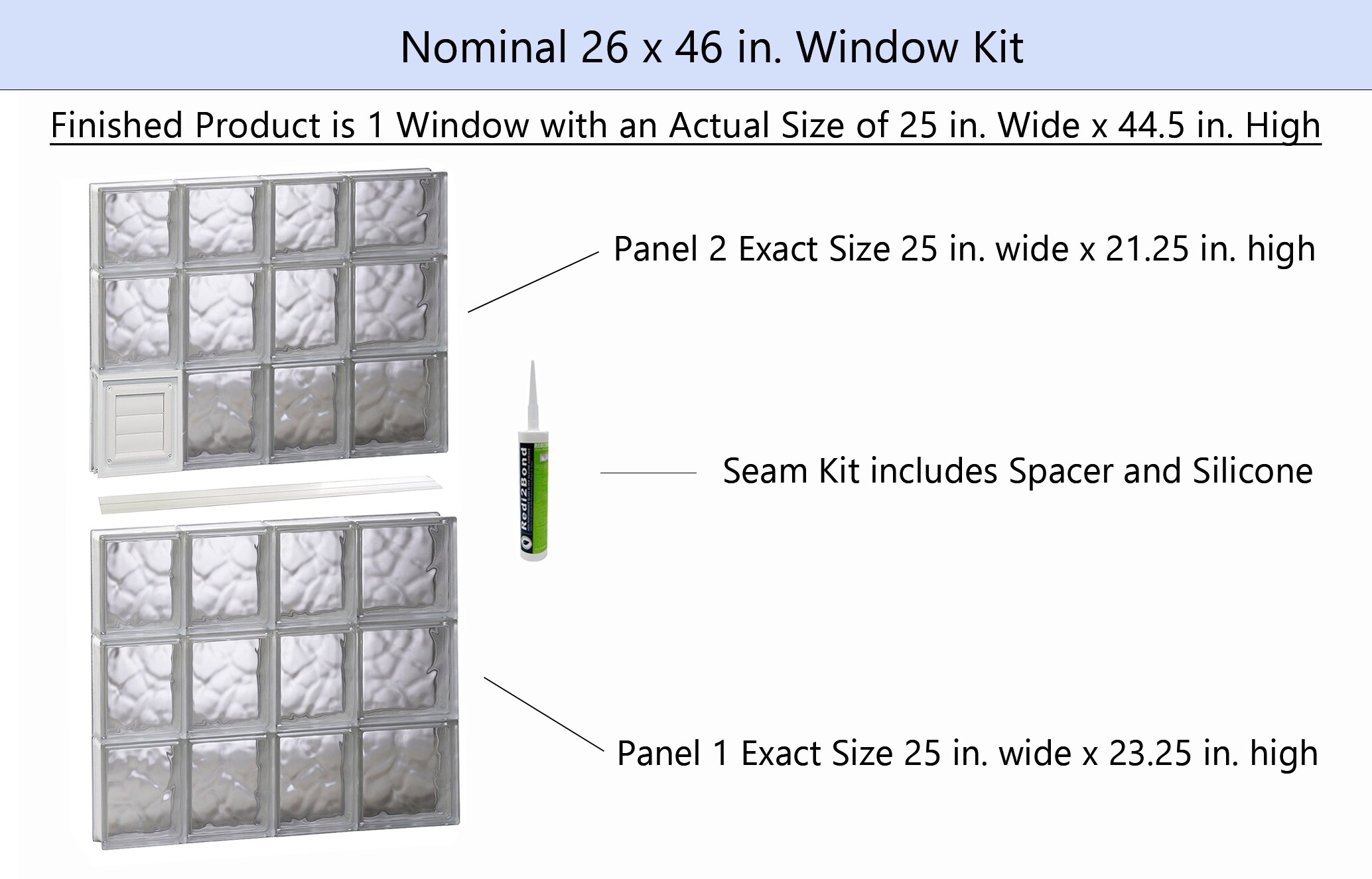 REDI2SET D2646DC Glass-Block-Windows - View #2