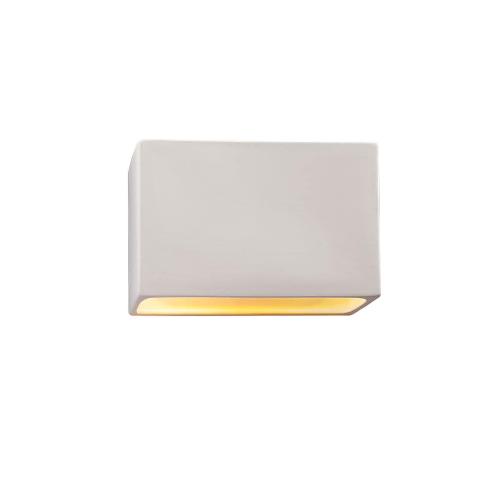 Justice Design Group CER-5640W-BIS Ambiance 1 -Light 6-in H White Hardwired Outdoor Wall Light