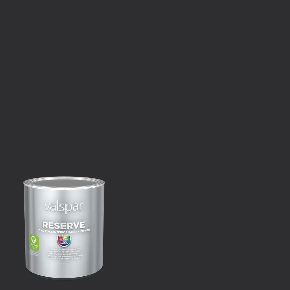 Valspar 4009-2-2916561 Reserve Flat Noir 4009-2 Latex Interior Paint Paint + Primer ( 1-quart )