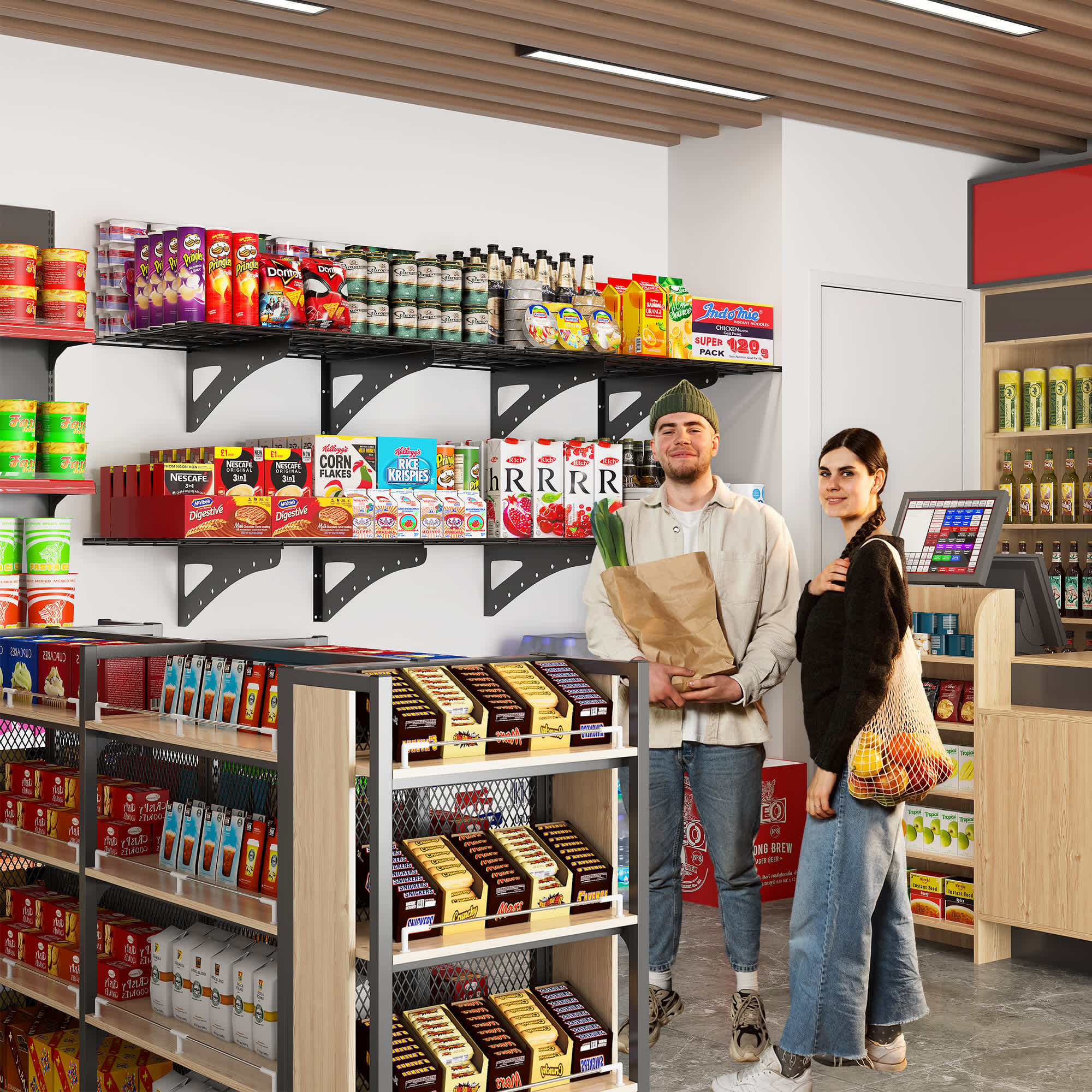 Misty Moon FXLW0403-SS18320 Free-Standing-Shelving - View #5