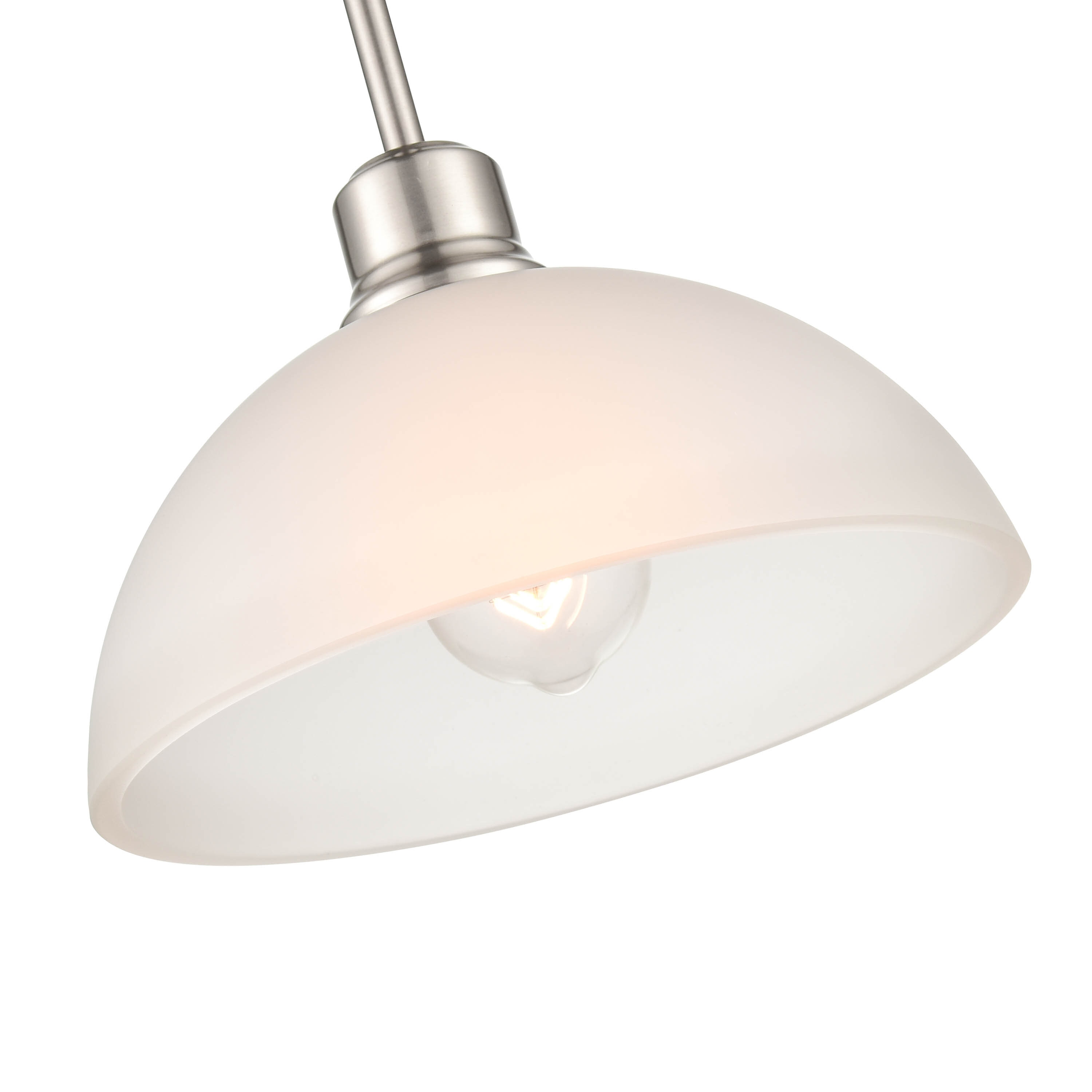 Elegant Amberle Brushed Nickel 9.5'' Bowl Pendant Light