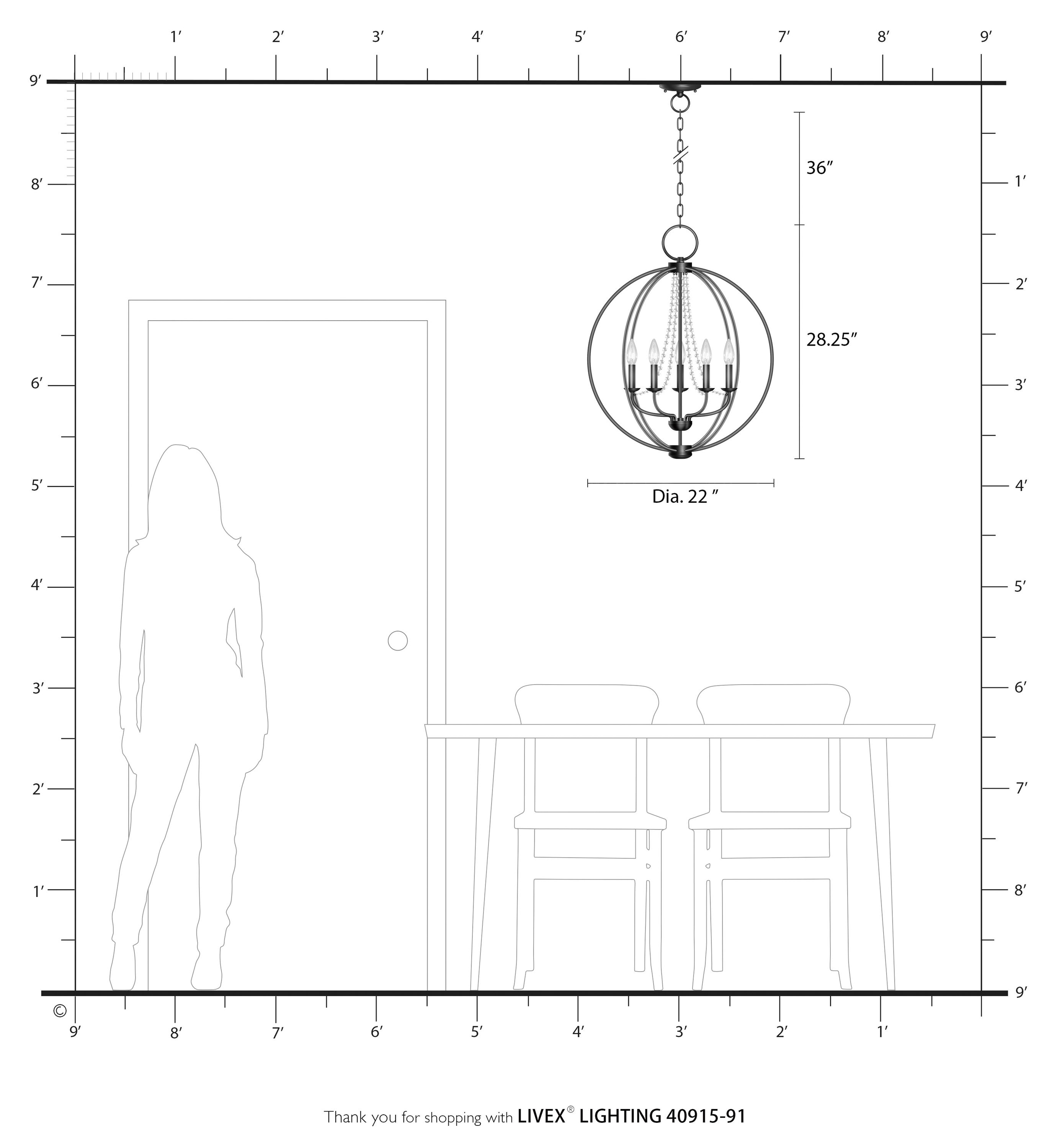 Livex Lighting Arabella 5-Light Brushed Nickel Transitional Damp Rated ...