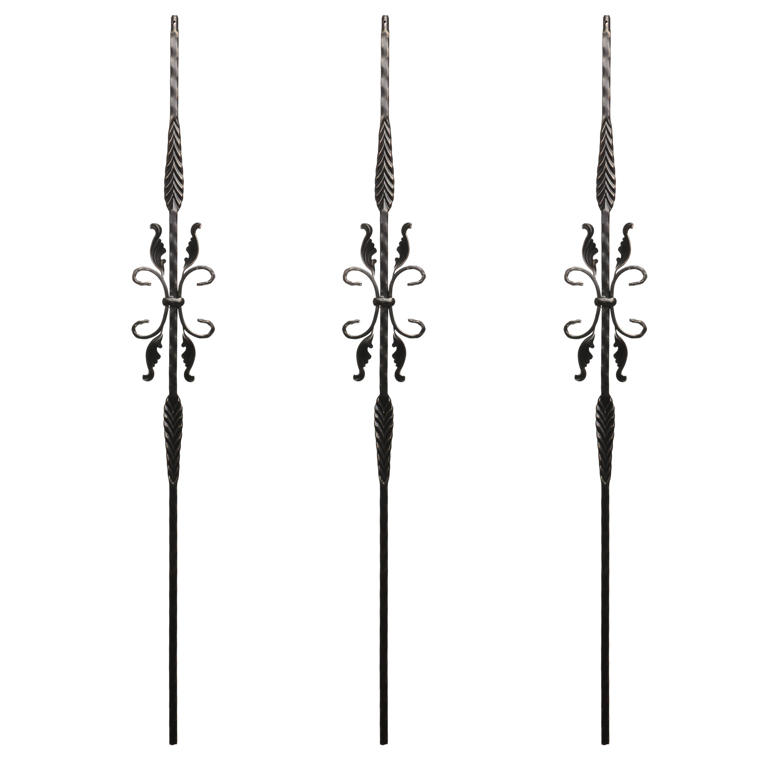RELIABILT WGT24RB 43-in x 0.5-in Rubbed Bronze Wrought Iron Butterfly Stair Baluster (3-Pack)