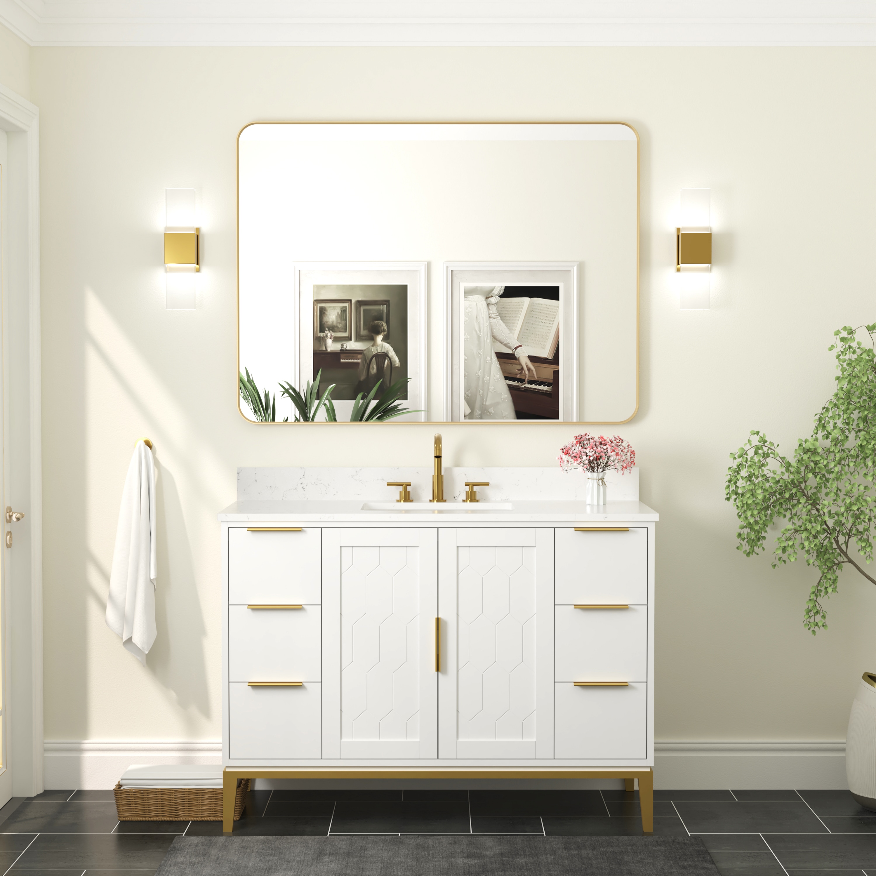 WELLFOR MD2832MR-NB Framed-Bath-Mirrors - View #11