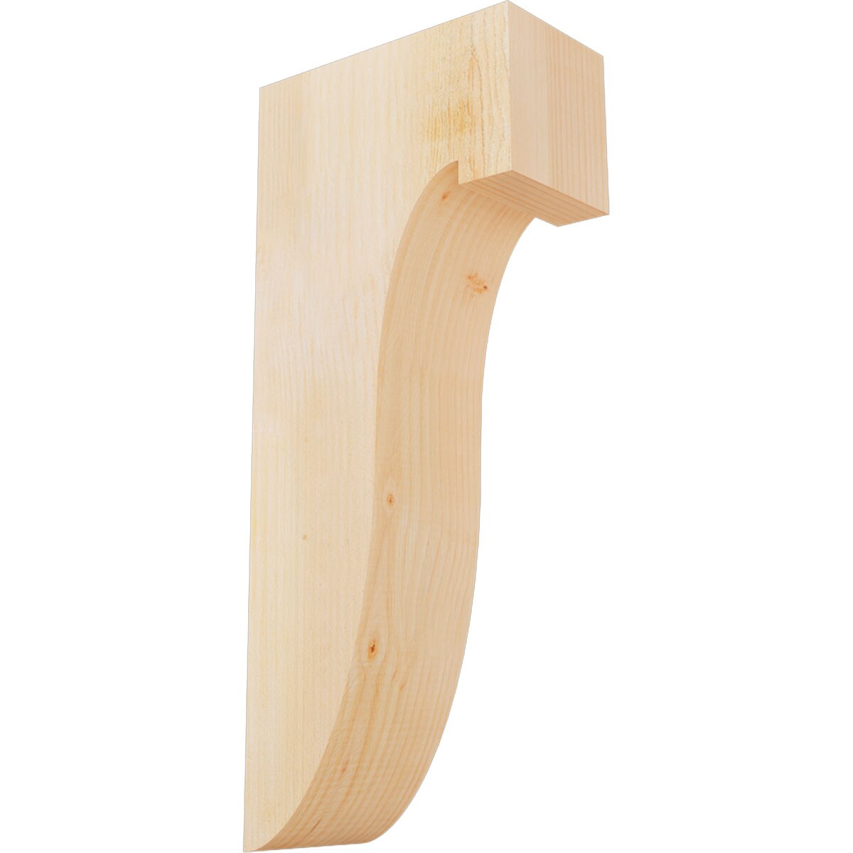 Ekena Millwork COR06X12X28DEL00RDF 6-in x 12-in x 28-in Del monte Unfinished Douglas fir Wood Paintable/Stainable Corbel