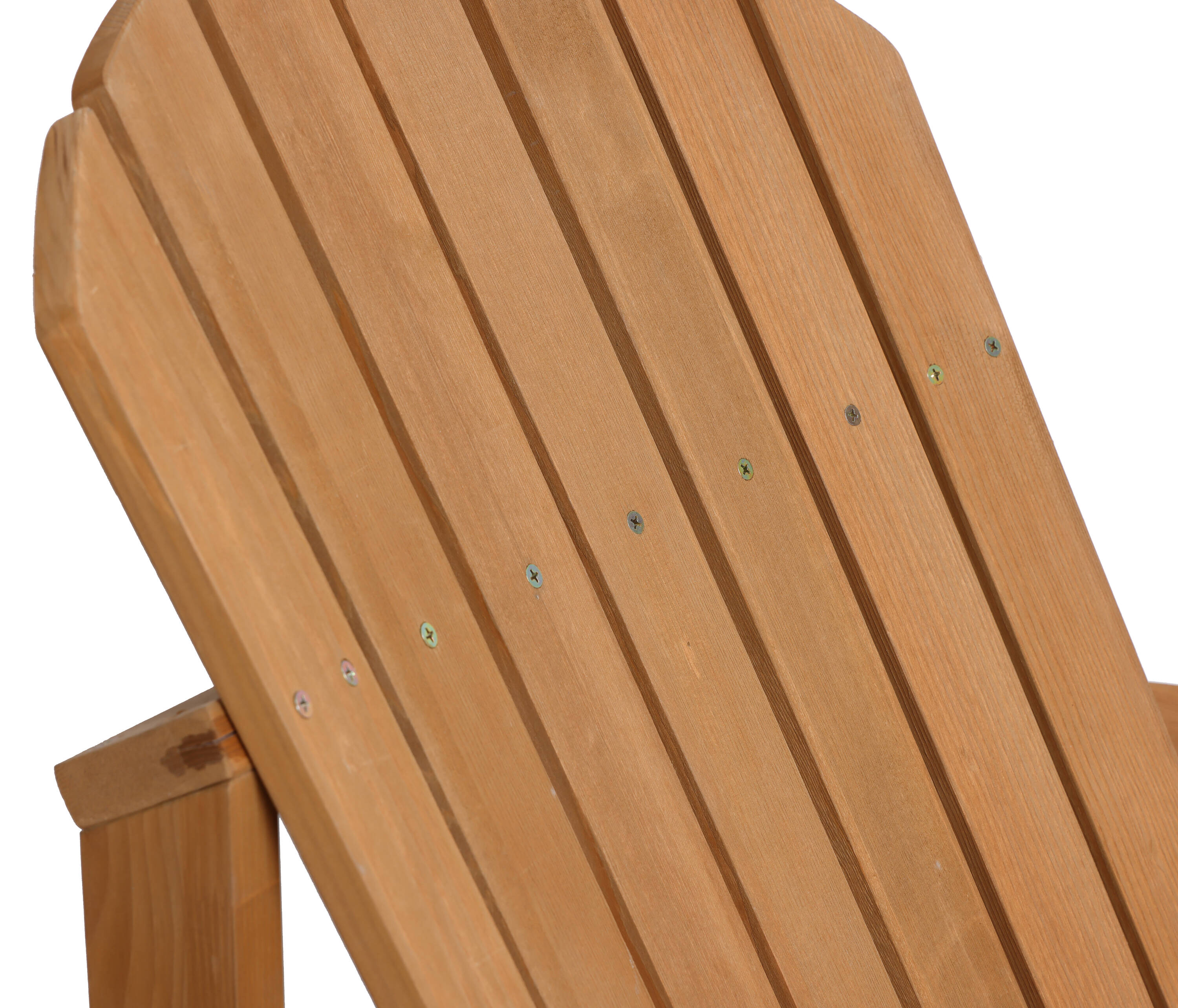 Natural Wood Adirondack Chair with Cup Holder