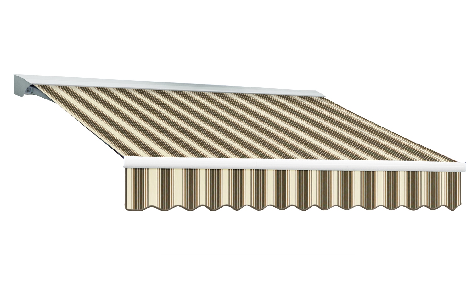 Awntech DTR10-458-BRTW 40.5-in Wide x 36-in Projection x 44-in Height Fabric Striped Window/Door Awning