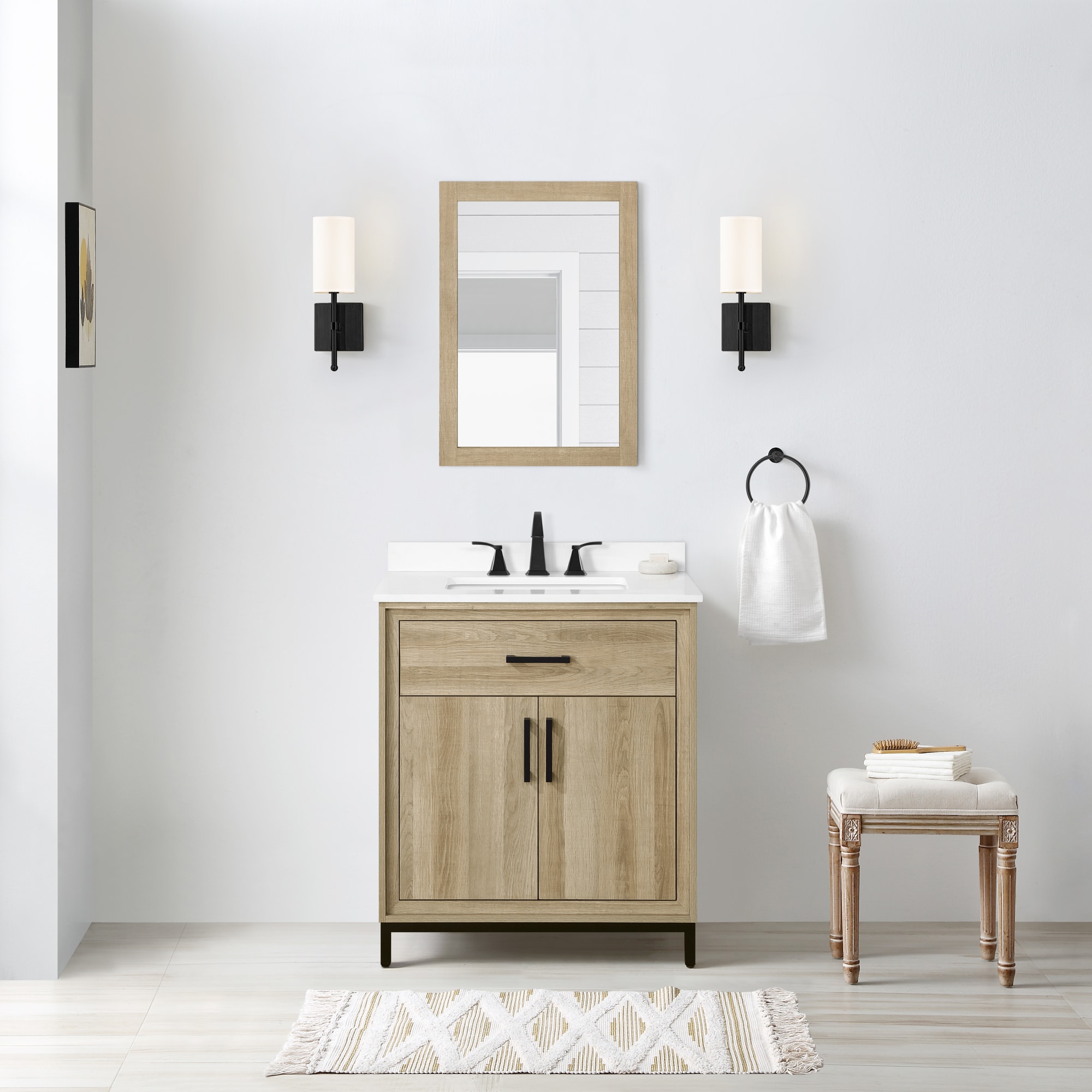 30 inch deals oak bathroom vanity