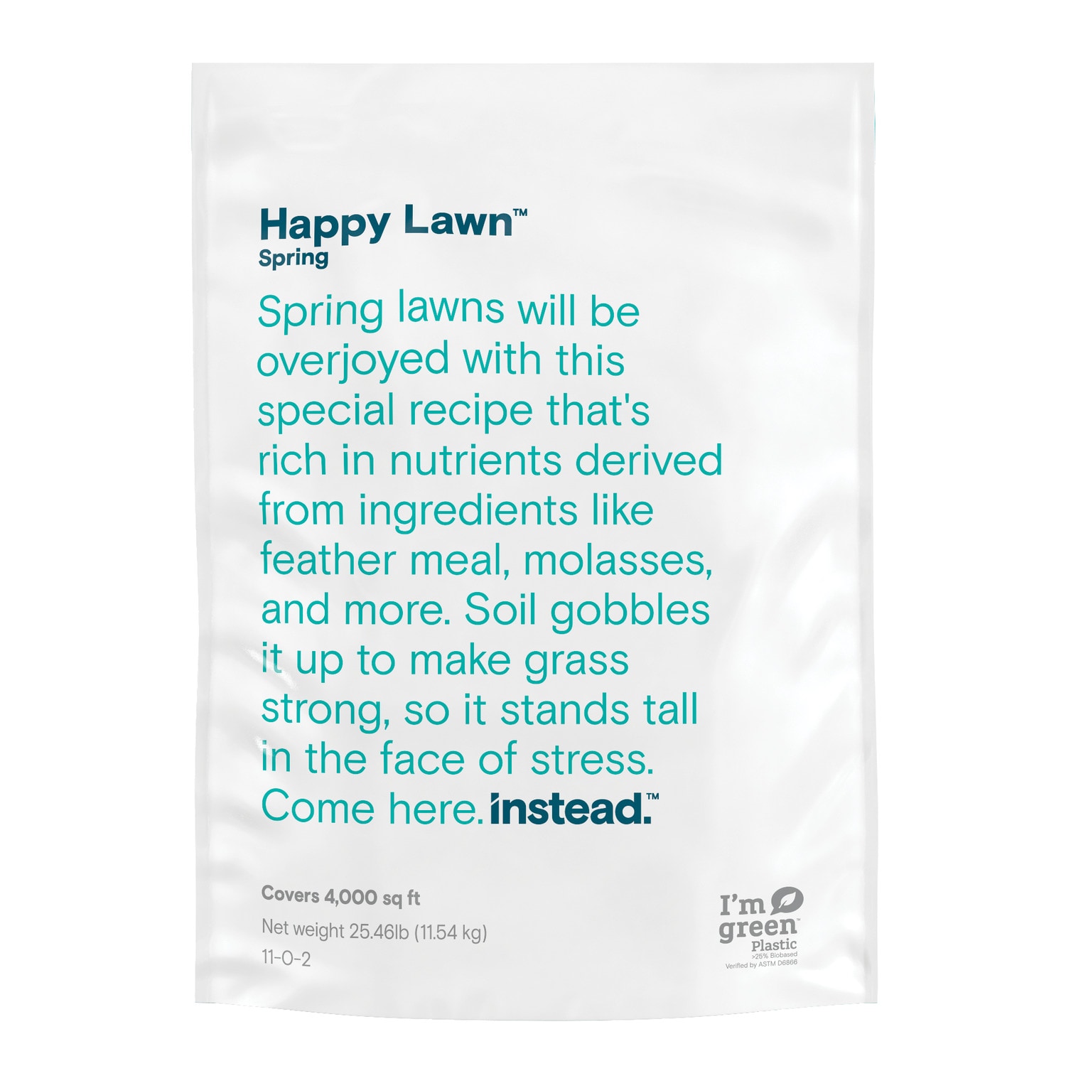 instead 26024 Happy Lawn Spring 25.46-lb 4000-sq ft 11-0-2 Natural All-purpose Fertilizer