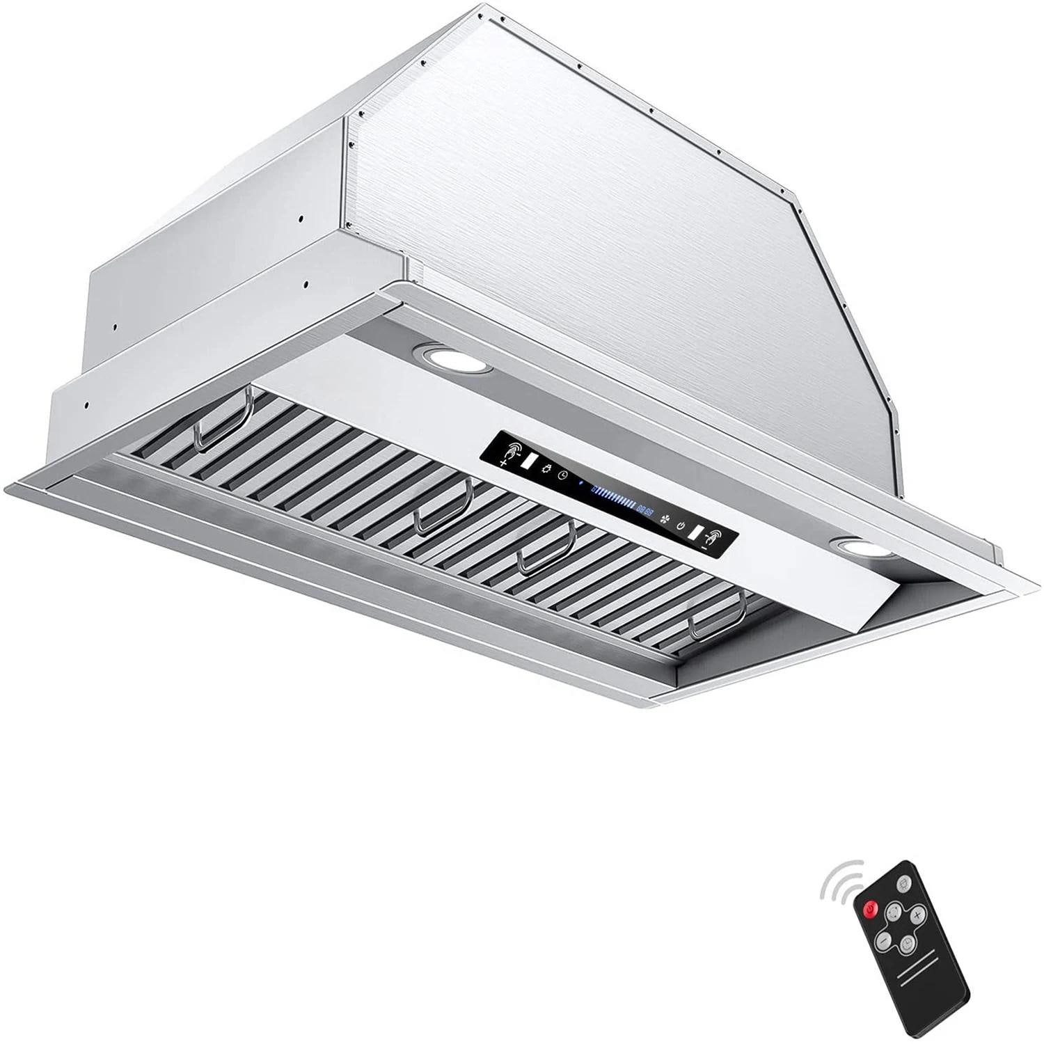 36-in 600-CFM Ductless Stainless Steel Under Cabinet Range Hoods Insert with Charcoal Filter | - iKTCH INB0236-2