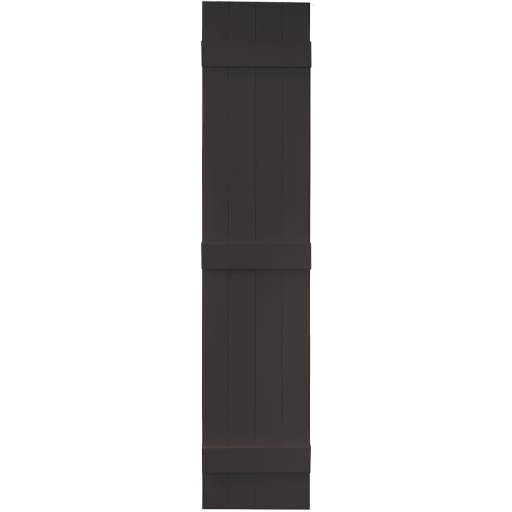 Vantage V6831471010 13.875-in W x 70.5-in H Musket Brown Board and batten Exterior Shutters ( 1 -Pack )