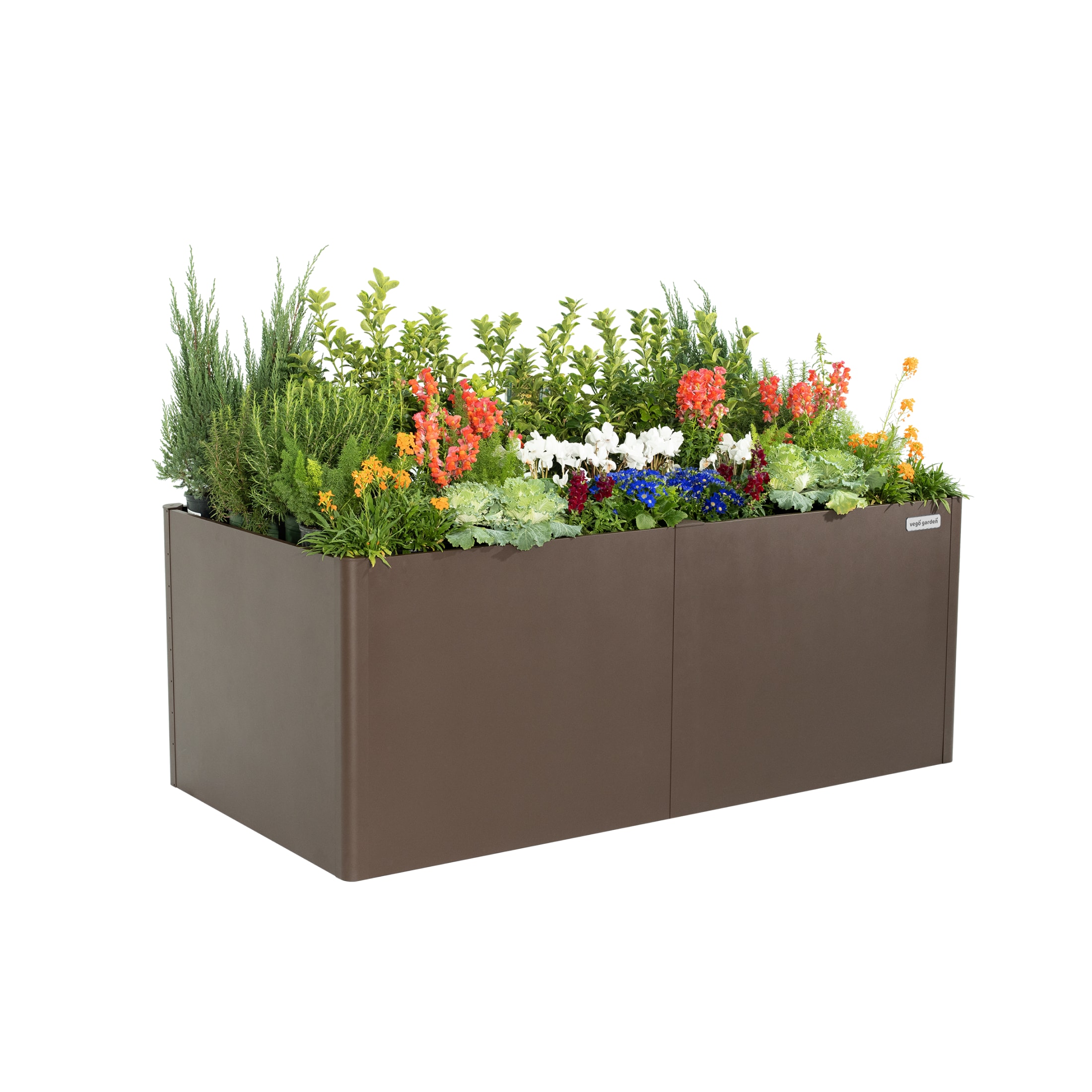 Umber Brown 32" Tall Metal Outdoor Raised Garden Bed