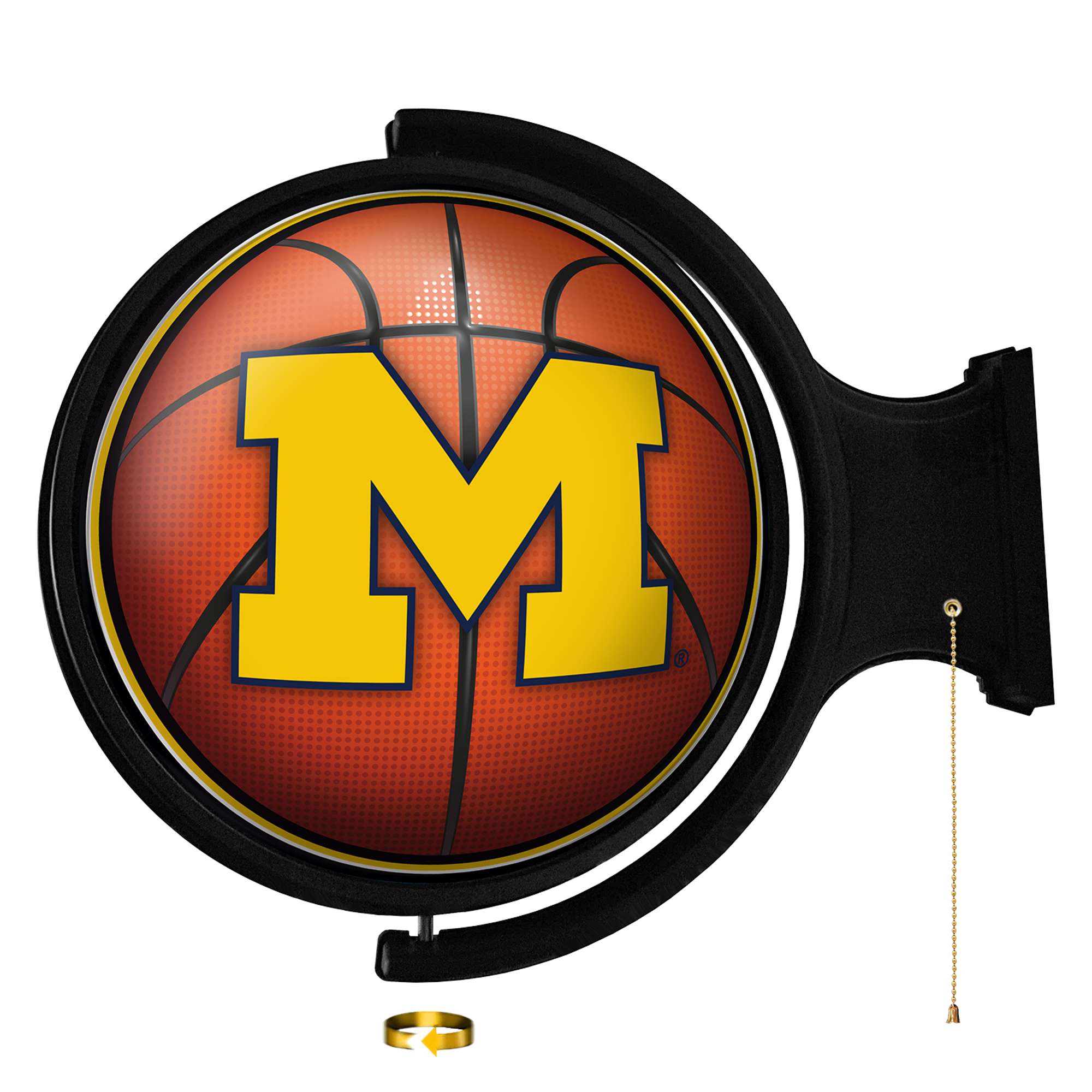 The Fan-Brand NCMICH-115-11 Michigan Wolverines Rotating Wall Lights 23-in Constant LED Game Room Lighted Sign