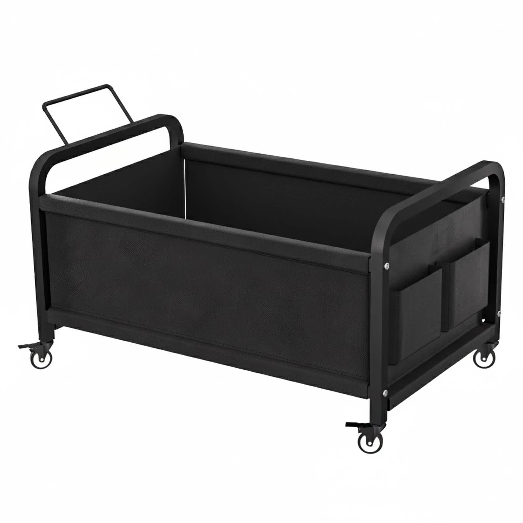 Aoibox  80L Large Capacity Kids Toy Box with Wheels 33.34 x 16.53 x 15.55 Inch Metal Toy Chest Organizer for Stuffed Animals Books Blankets 1 Piece