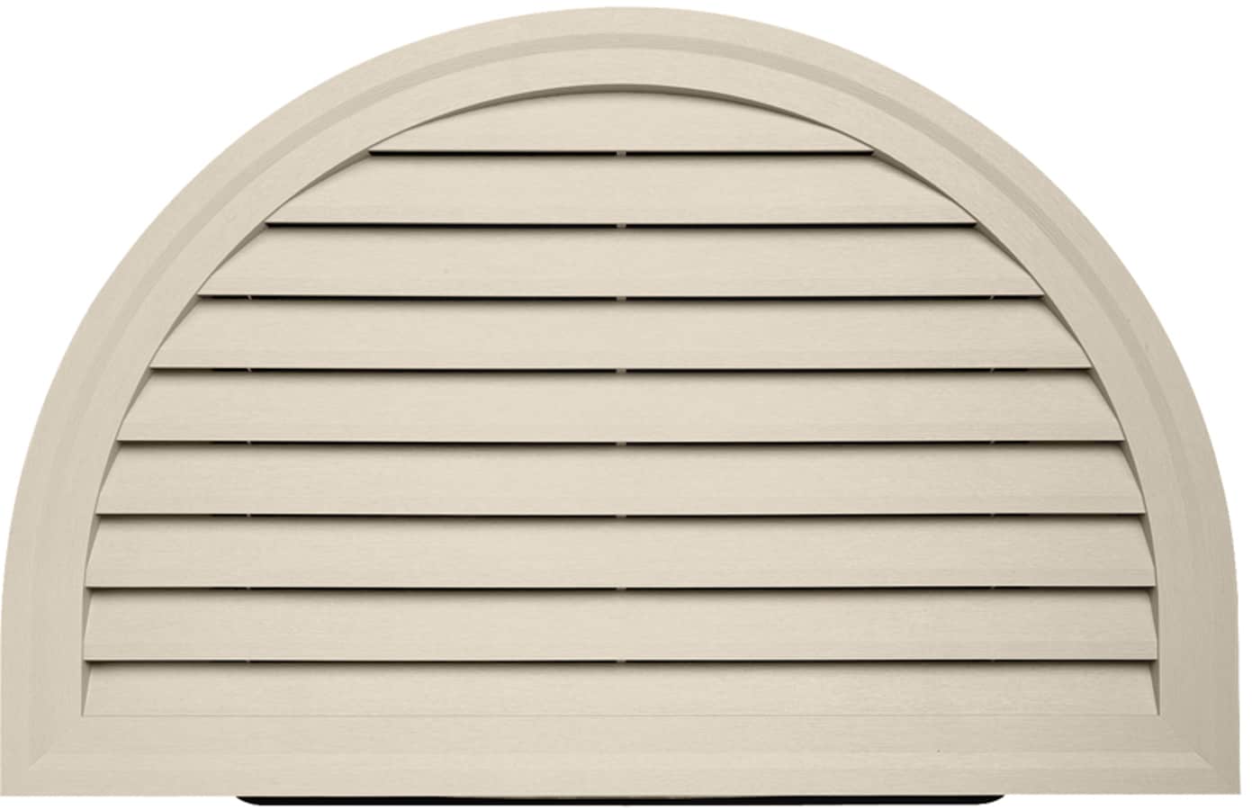  243320 18-in x 20-in Tan Half Round Vinyl Gable Louver Vent