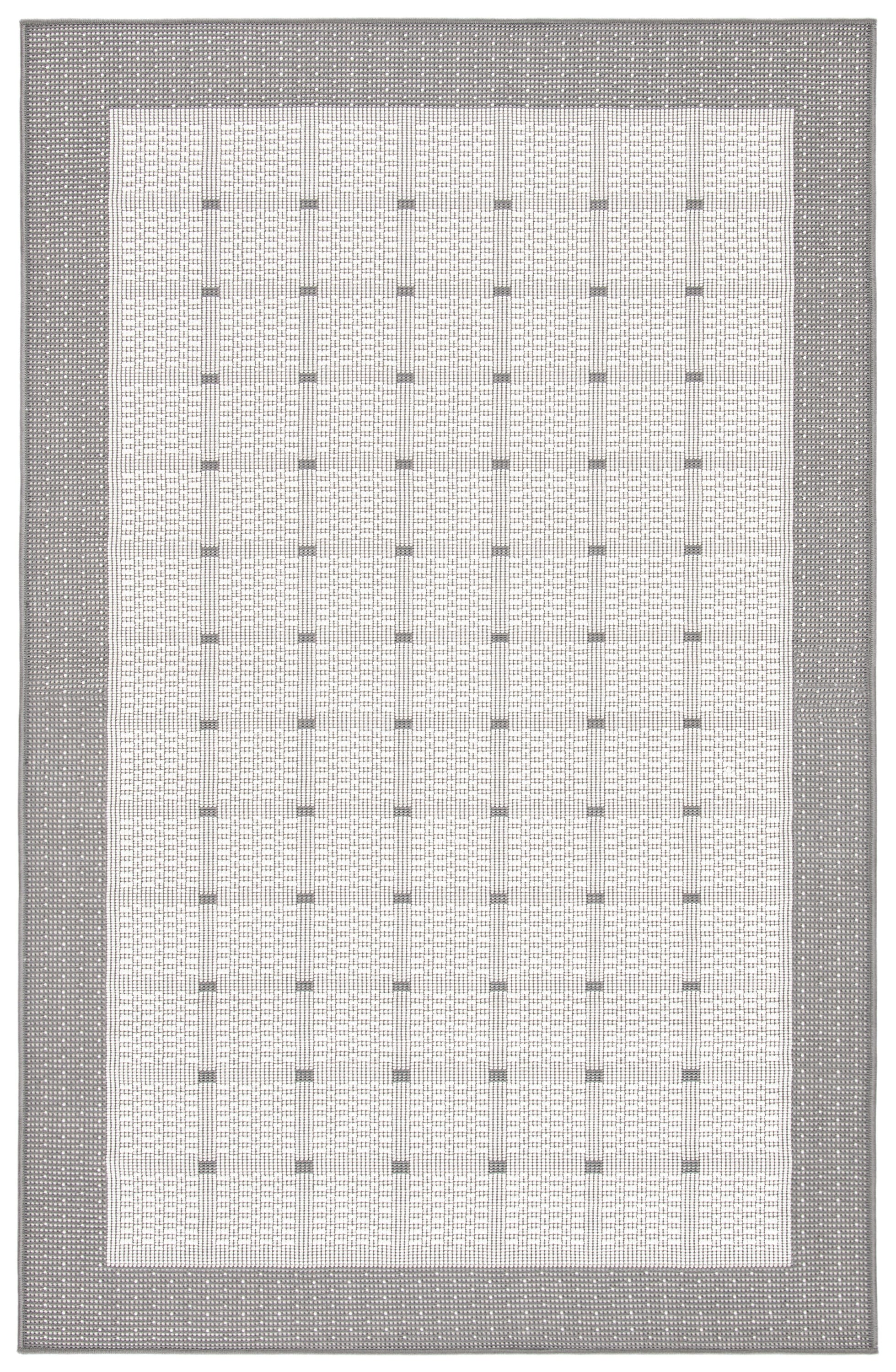 Bermuda Gray and Ivory 3' x 5' Synthetic Area Rug