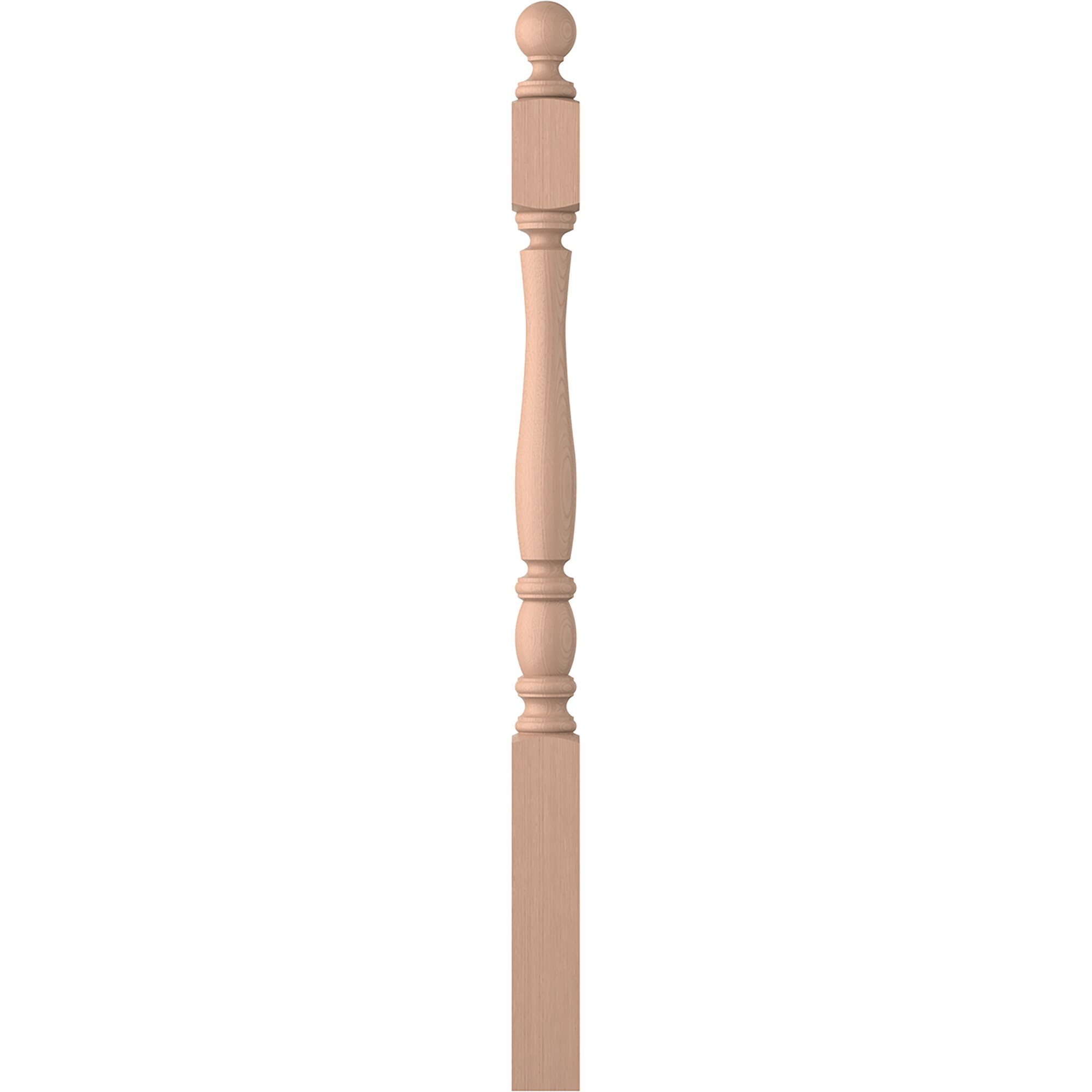 L.J. Smith Stair Systems LJP-3240BT-HM LaSalle 3-in x 47.6875-in Unfinished Hard maple Starting Stair Newel Post