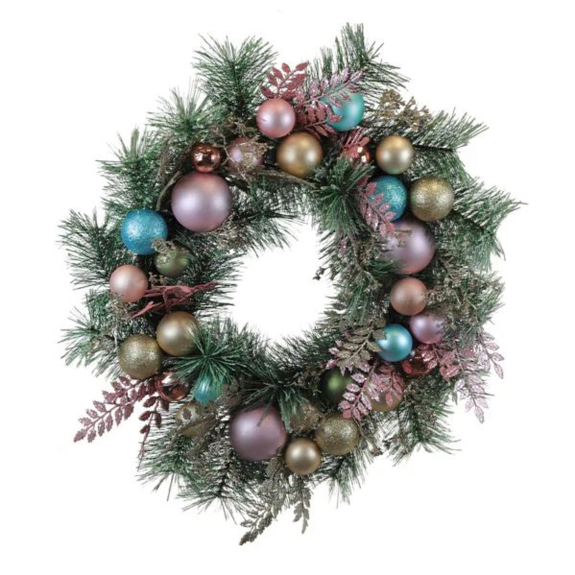 Old World Christmas - Decorative Faux Wreath - Pastel Touch of Whimsy - 24in