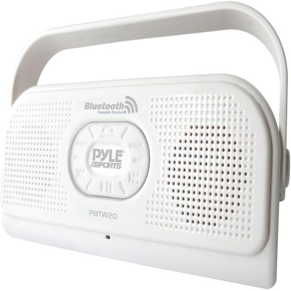  Surf Sound Bluetooth Waterproof Stereo Speaker with Microphone HandsFree Calling White