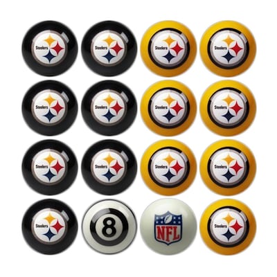 Pittsburgh Steelers Pool Balls with Numbers