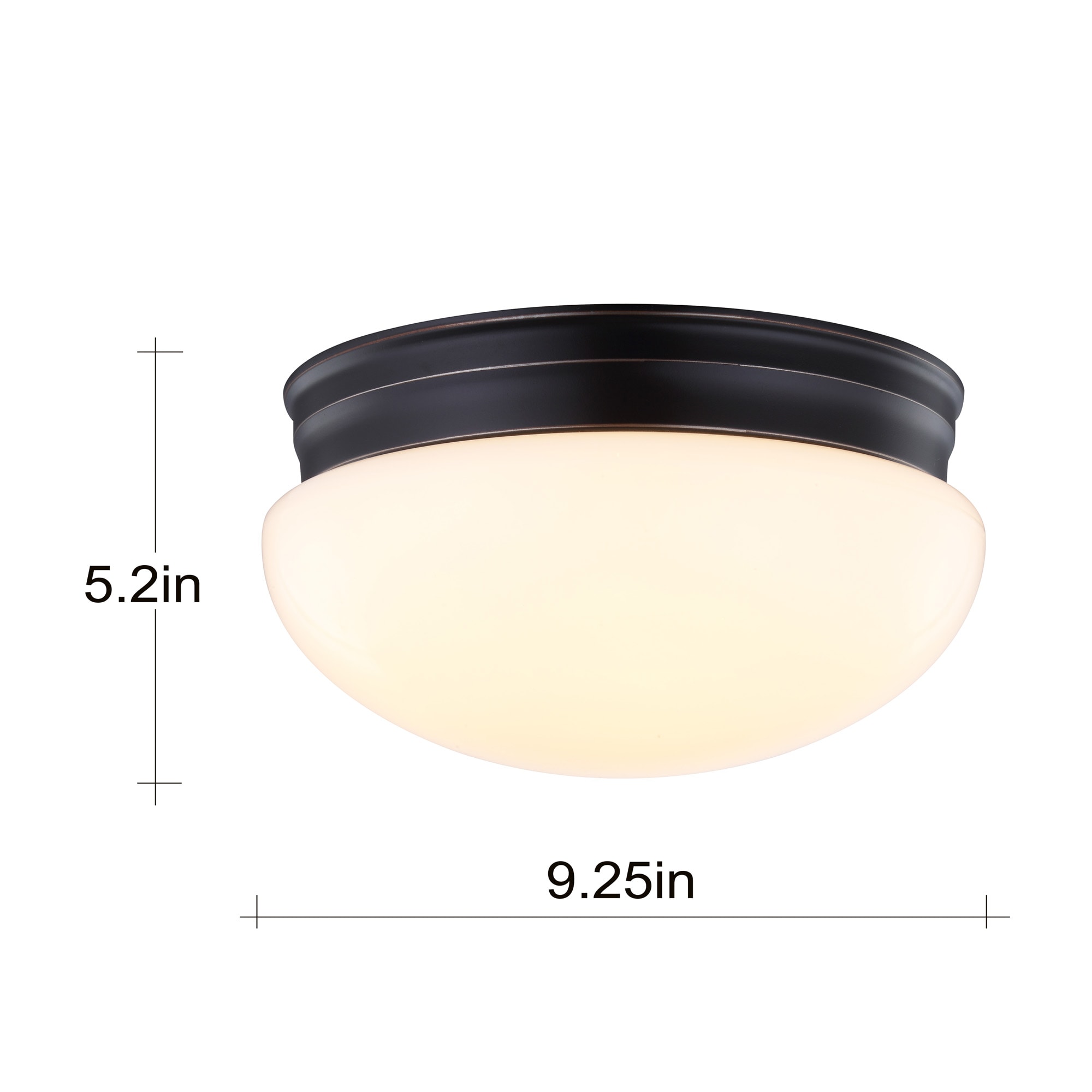 Project Source 1-Light Oil-Rubbed Bronze Flush Mount Light FJ12-163-2 ...