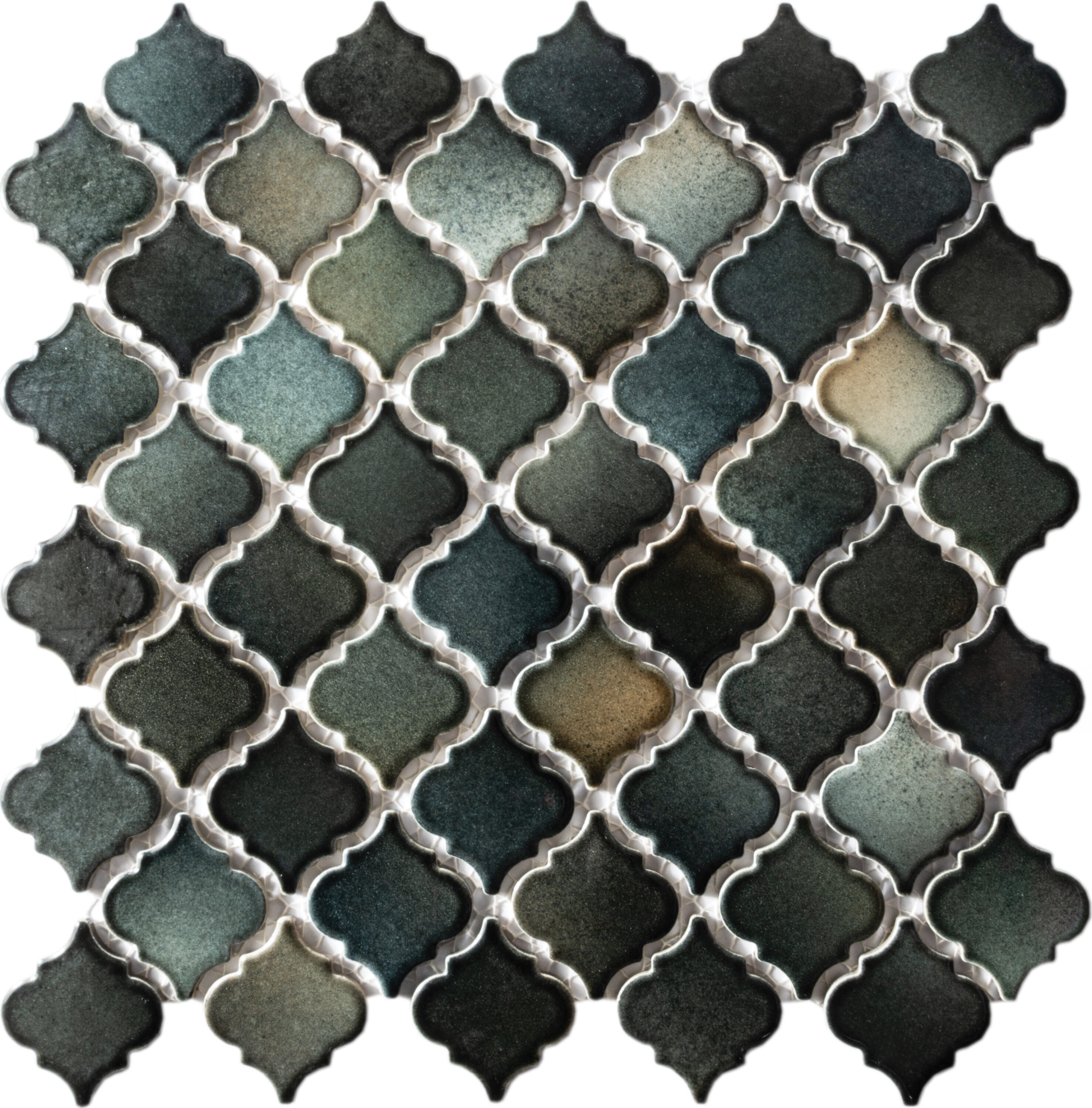 Affinity Tile S1FKOLTRSN Sample- Hudson Stormy Night 6-in x 6-in Glossy Porcelain Patterned Floor and Wall Tile