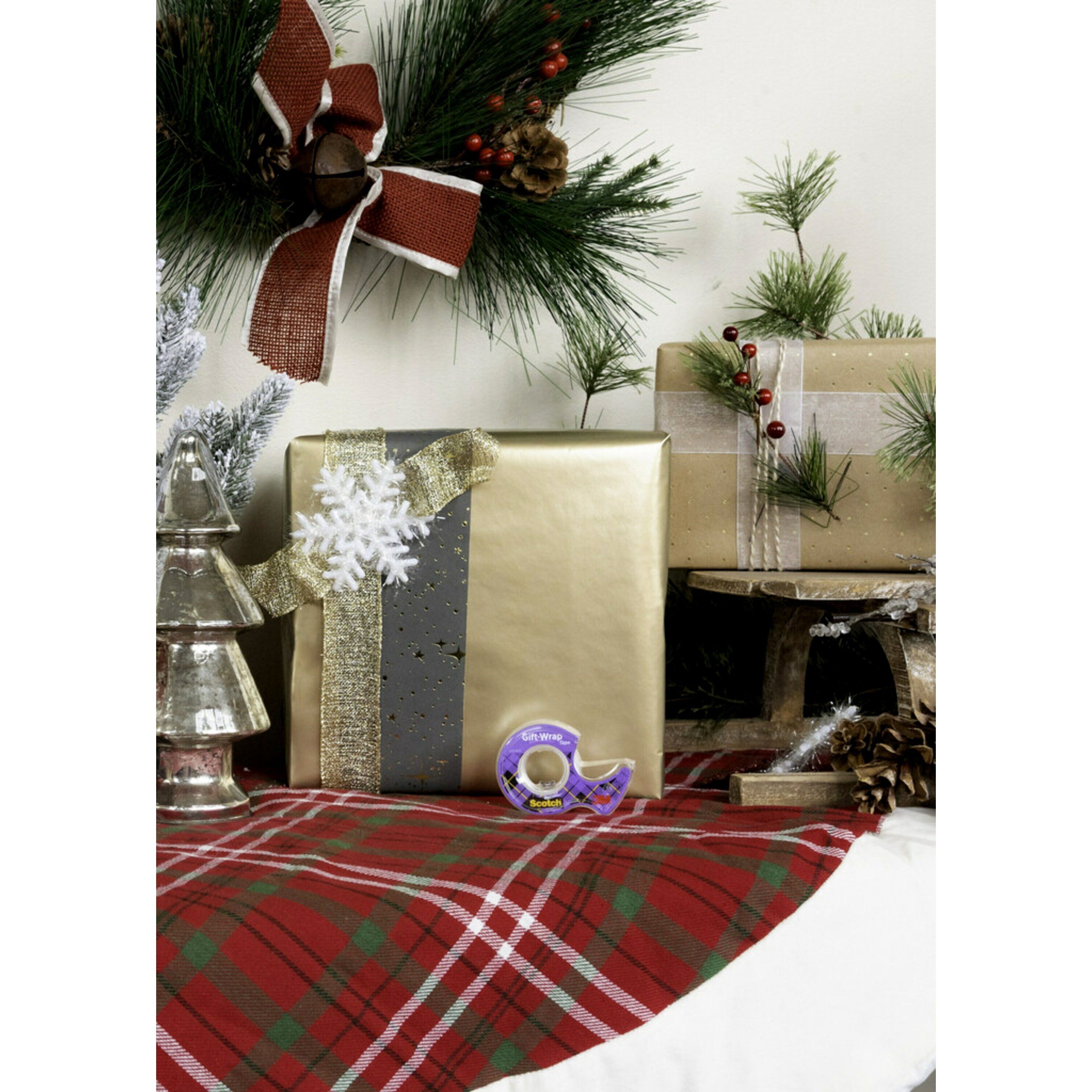 Scotch Gift Wrap Tape, 3 Rolls, The Go-To Tape for the Holidays, 3/4 x 300  Inches, Dispensered (311)