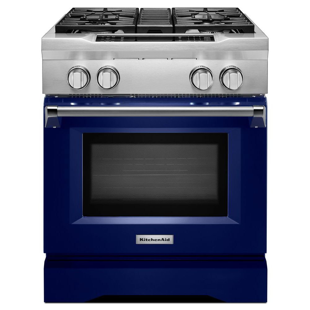 kitchenaid blue stove