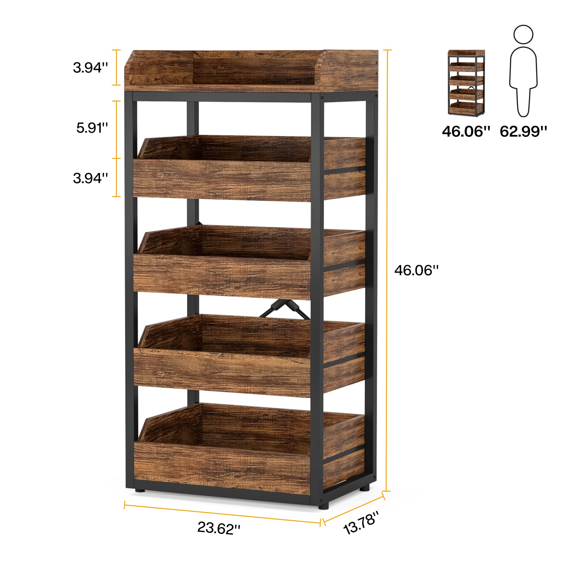 Tribesigns HOGA-JW0604 Free-Standing-Shelving - View #8