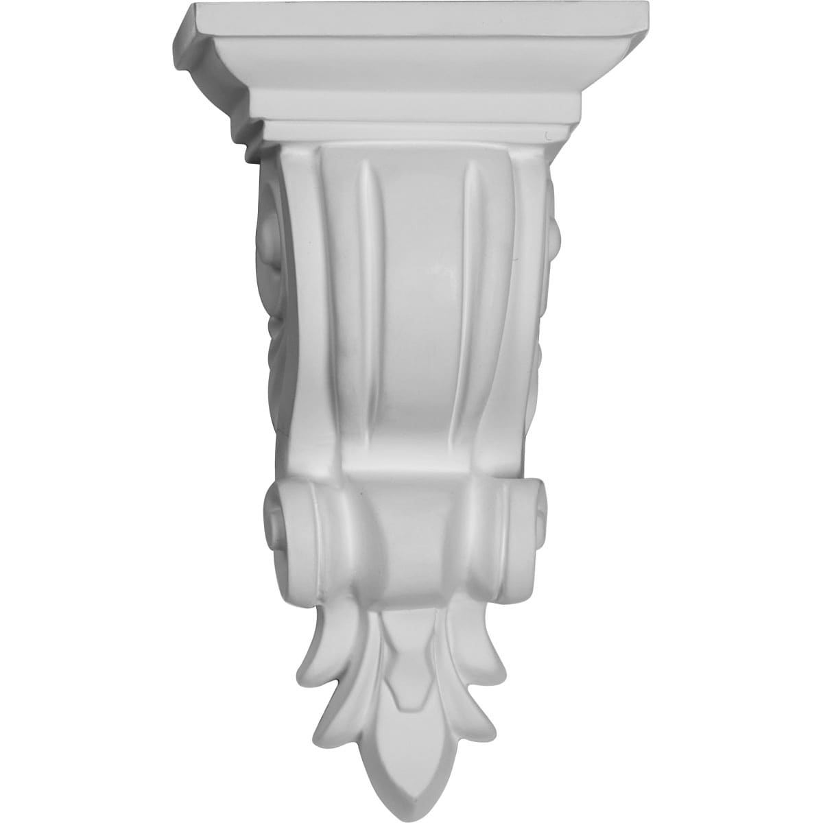 Ekena Millwork COR04X07X03RE 4.375-in x 3.125-in x 7.875-in Primed White Urethane Paintable Corbel