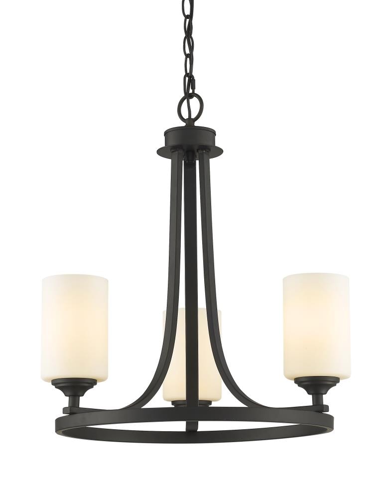 Z-Lite 435-3BRZ Bordeaux 3 -Light Matte Bronze Transitional For Use in Dining Rooms, Foyers, Kitchens, Living Rooms Chandelier