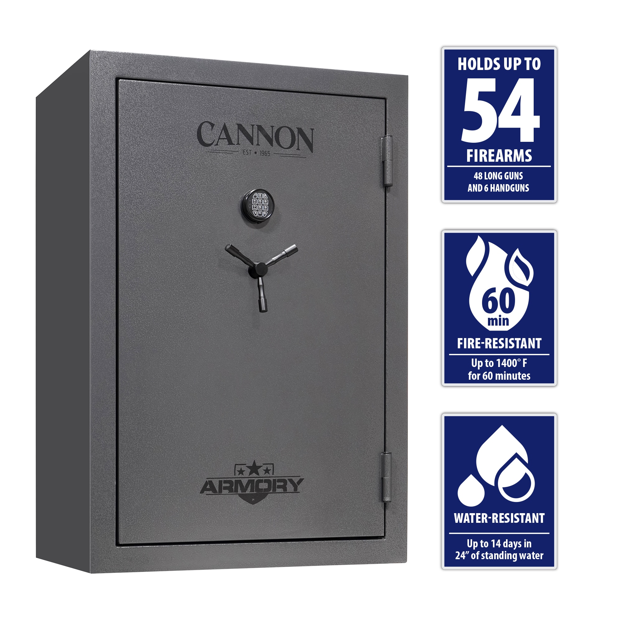 Cannon Armory 48-Gun Fireproof and Waterproof Electronic/Keypad