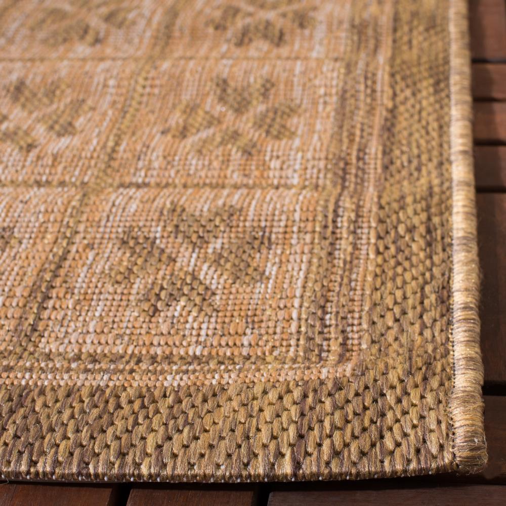 Gold and Natural Flat Woven Synthetic Area Rug, 8' x 11'