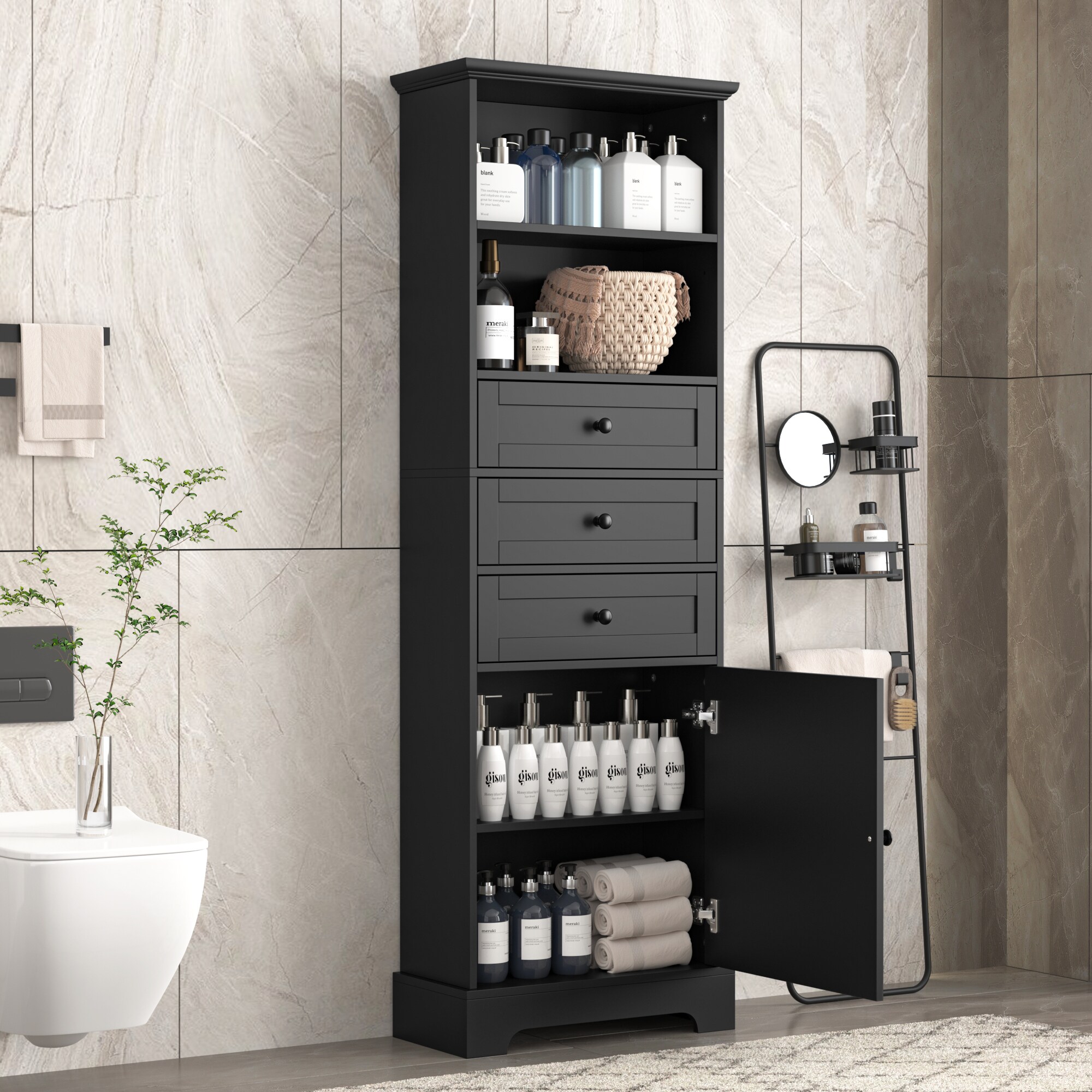 Huluwat XH-347AAB Linen-Cabinets - View #2