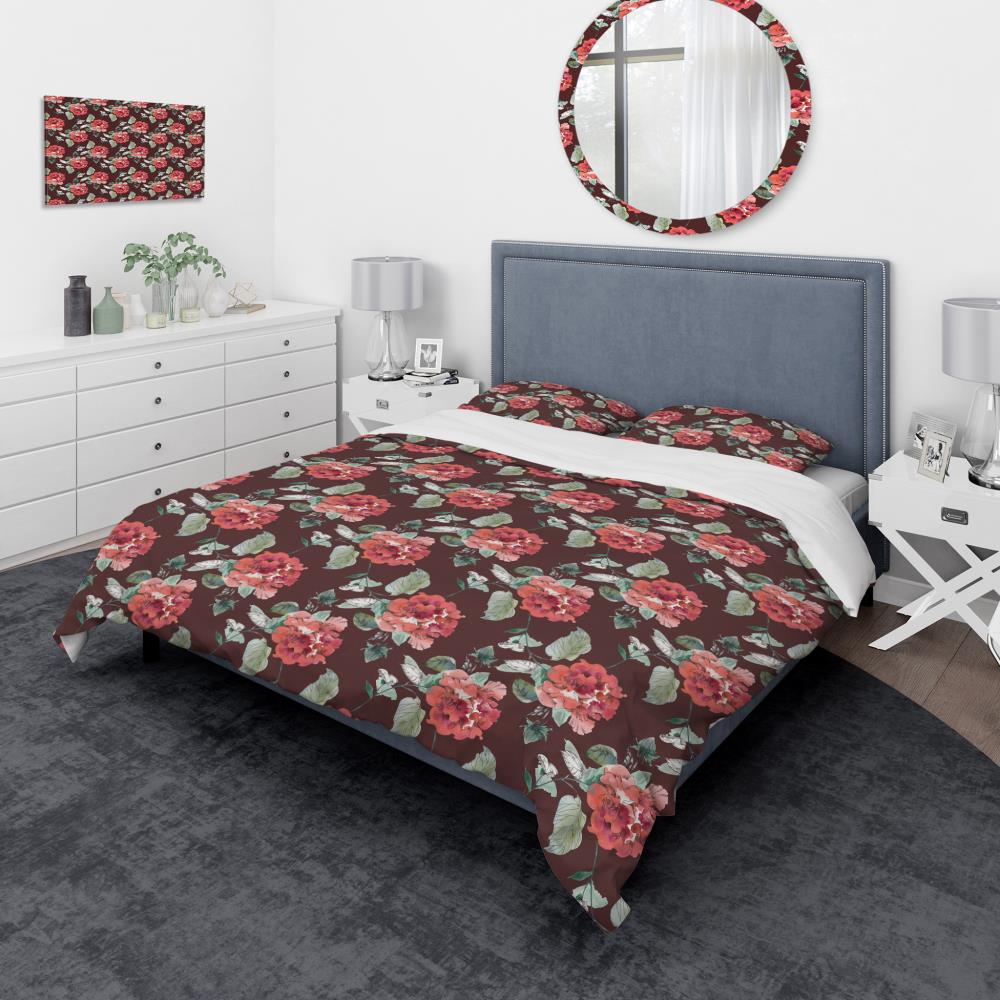Designart BED17550-T 3 -Piece Pink Twin Duvet cover Set