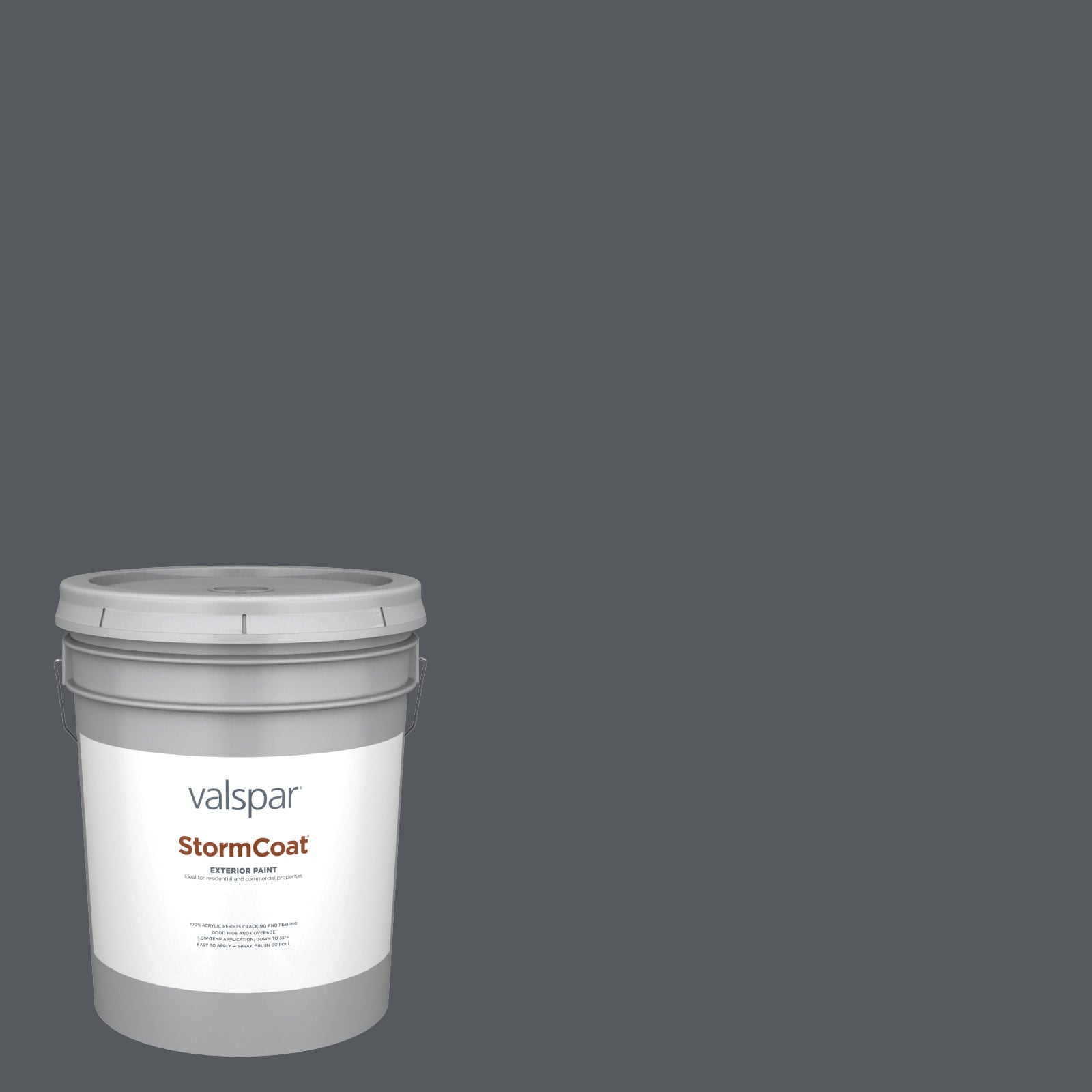 Valspar 4006-2C-148837 Storm Coat Semi-gloss Hematite 4006-2C Latex Exterior ( 5-gallon )