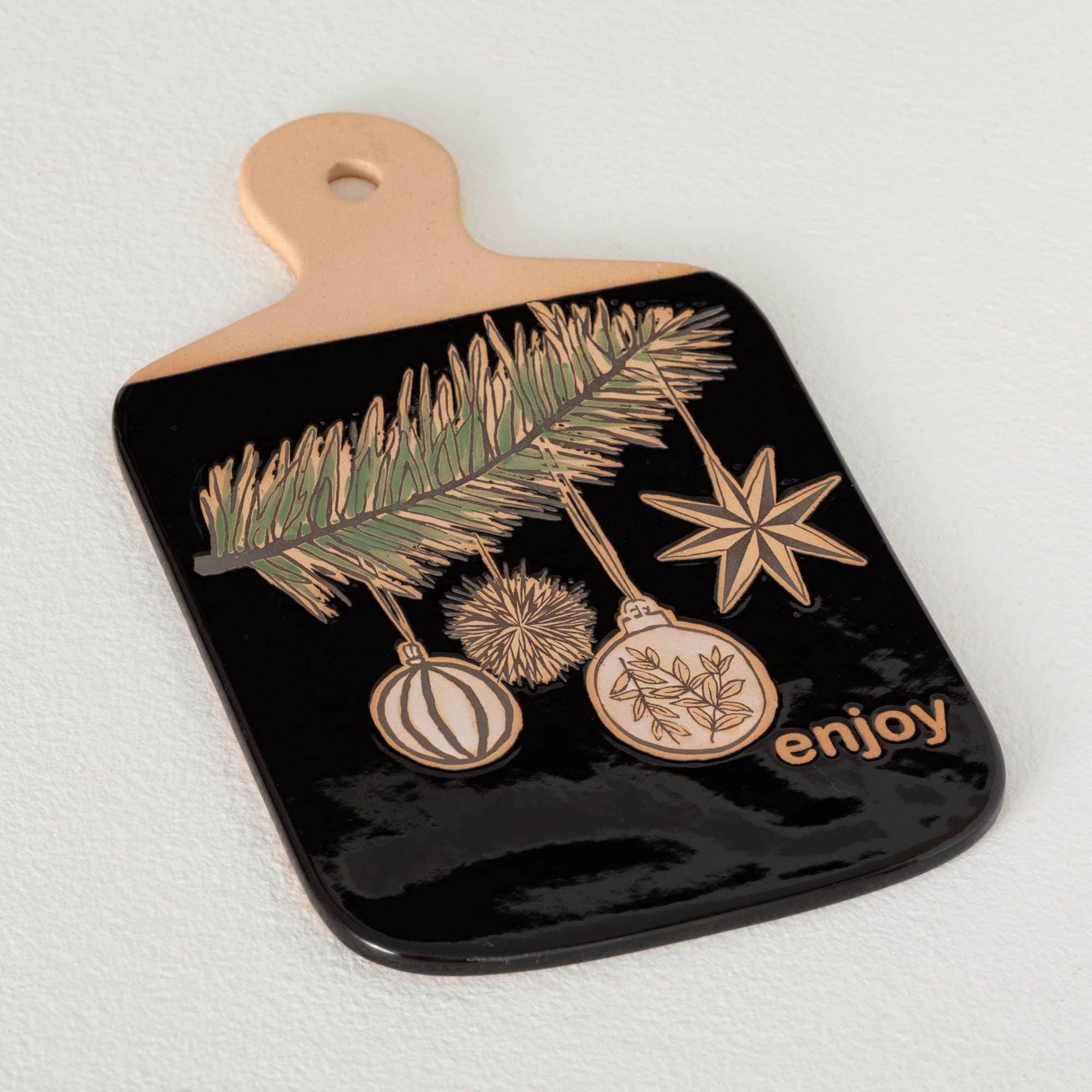 Sullivans PN4206  10.25-in. Black Holiday 'Enjoy' Christmas Trivet