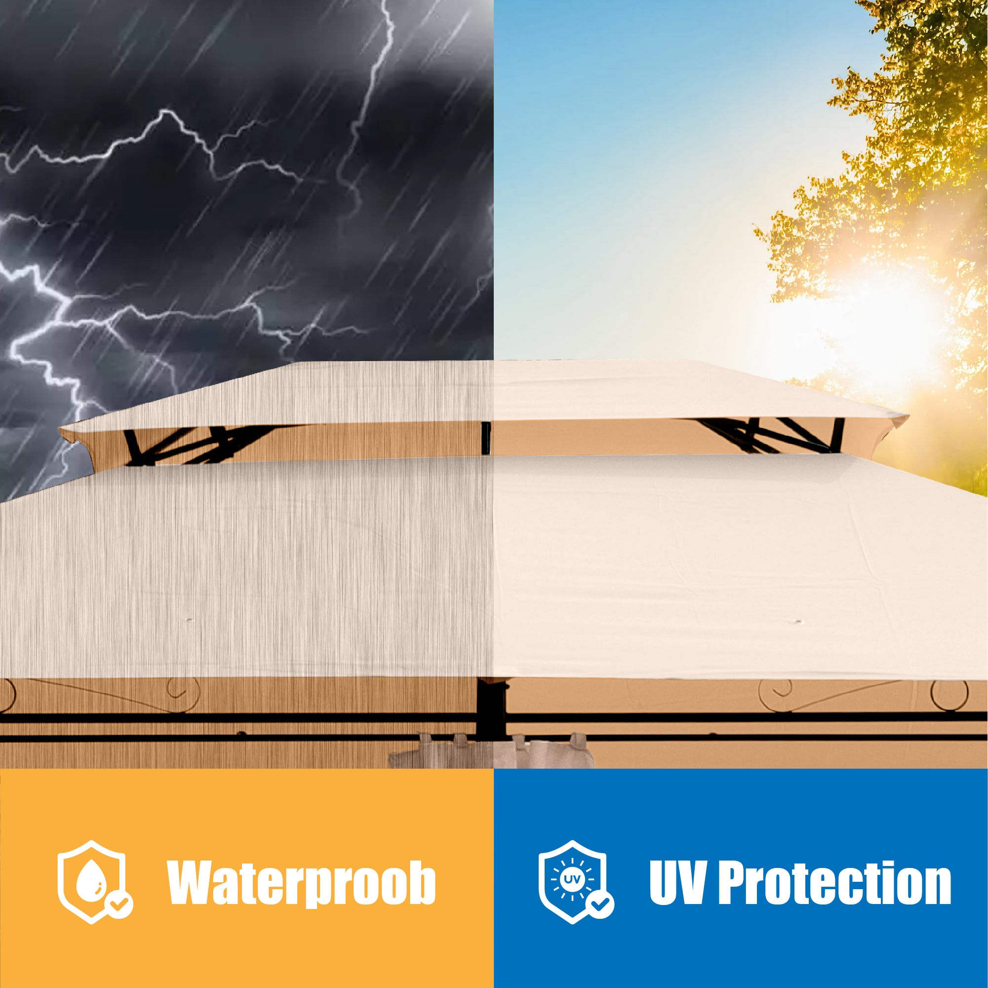 Forclover USTE-212732KAK Wood-Resin-Gazebos - View #7