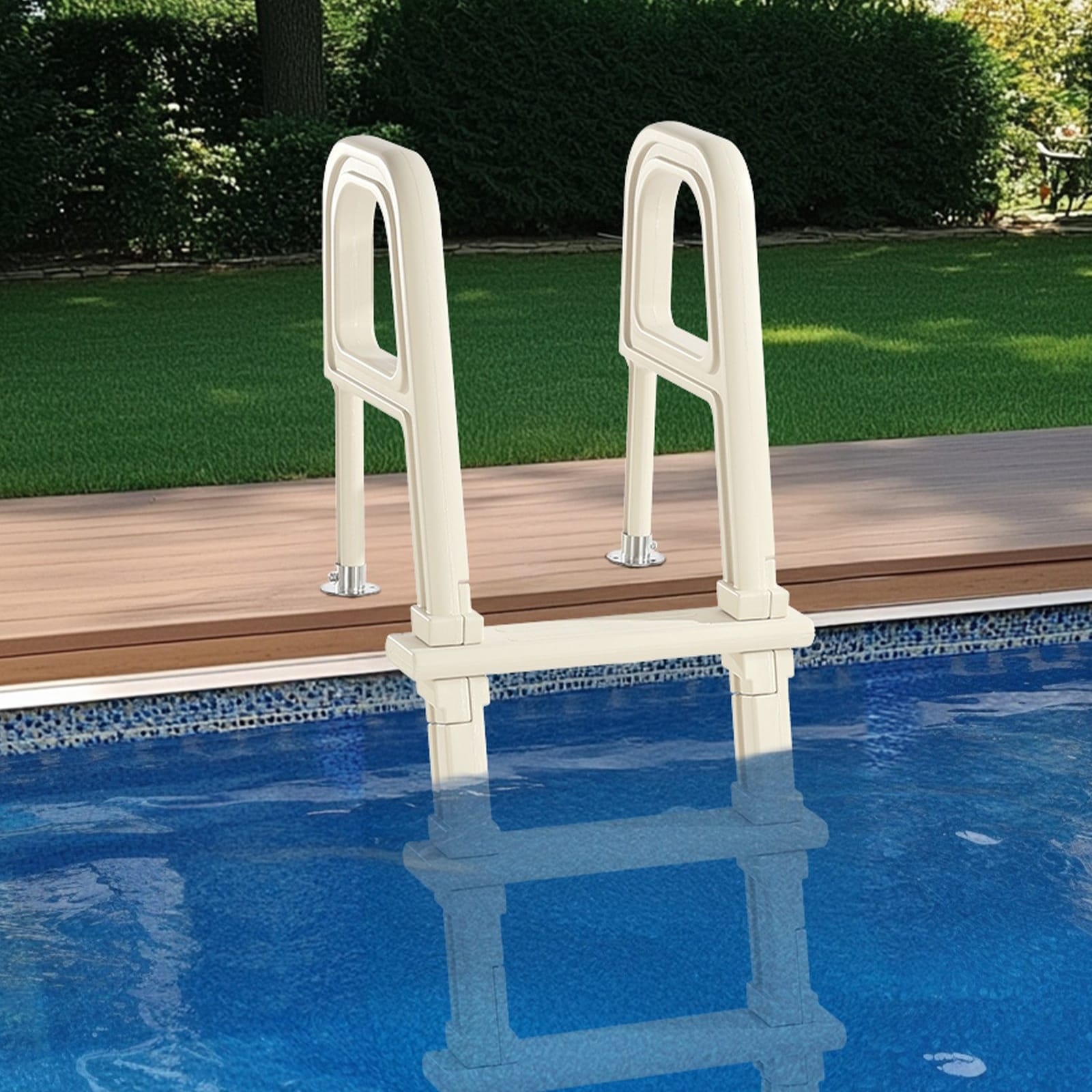 GIVIMO 5-Step Swimming Pool Ladder with Double Handrails 75 Degree ...