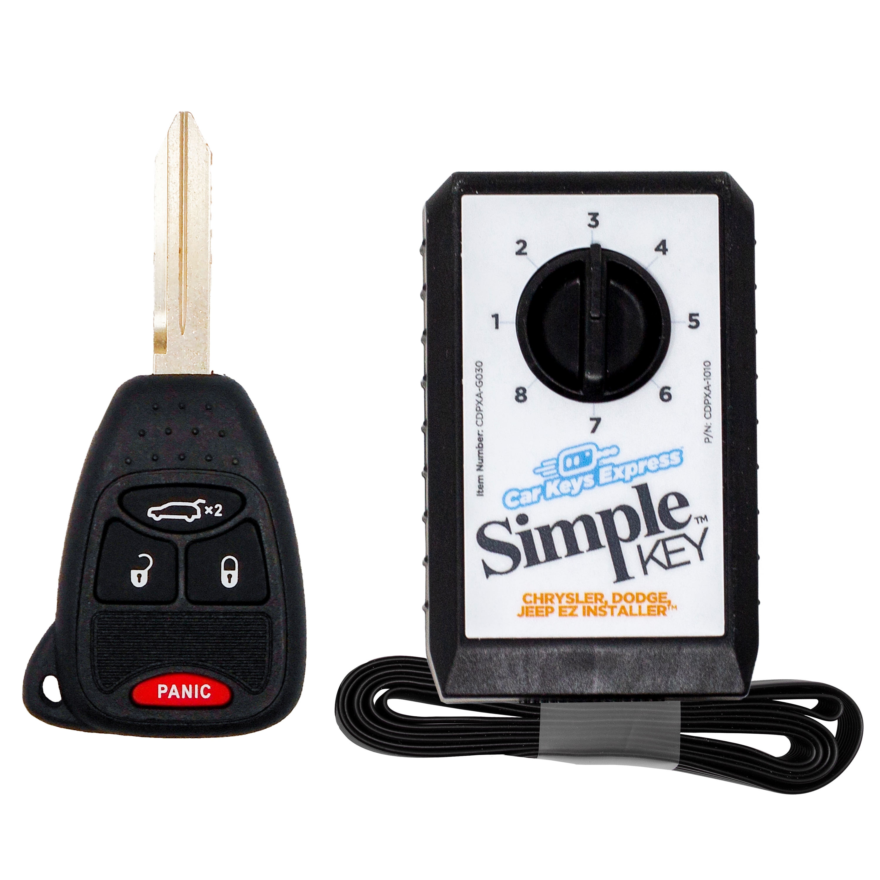 Car Keys Express CDRH-E4HZ0SK Black Remote Head Key Brass Automotive Key Blank