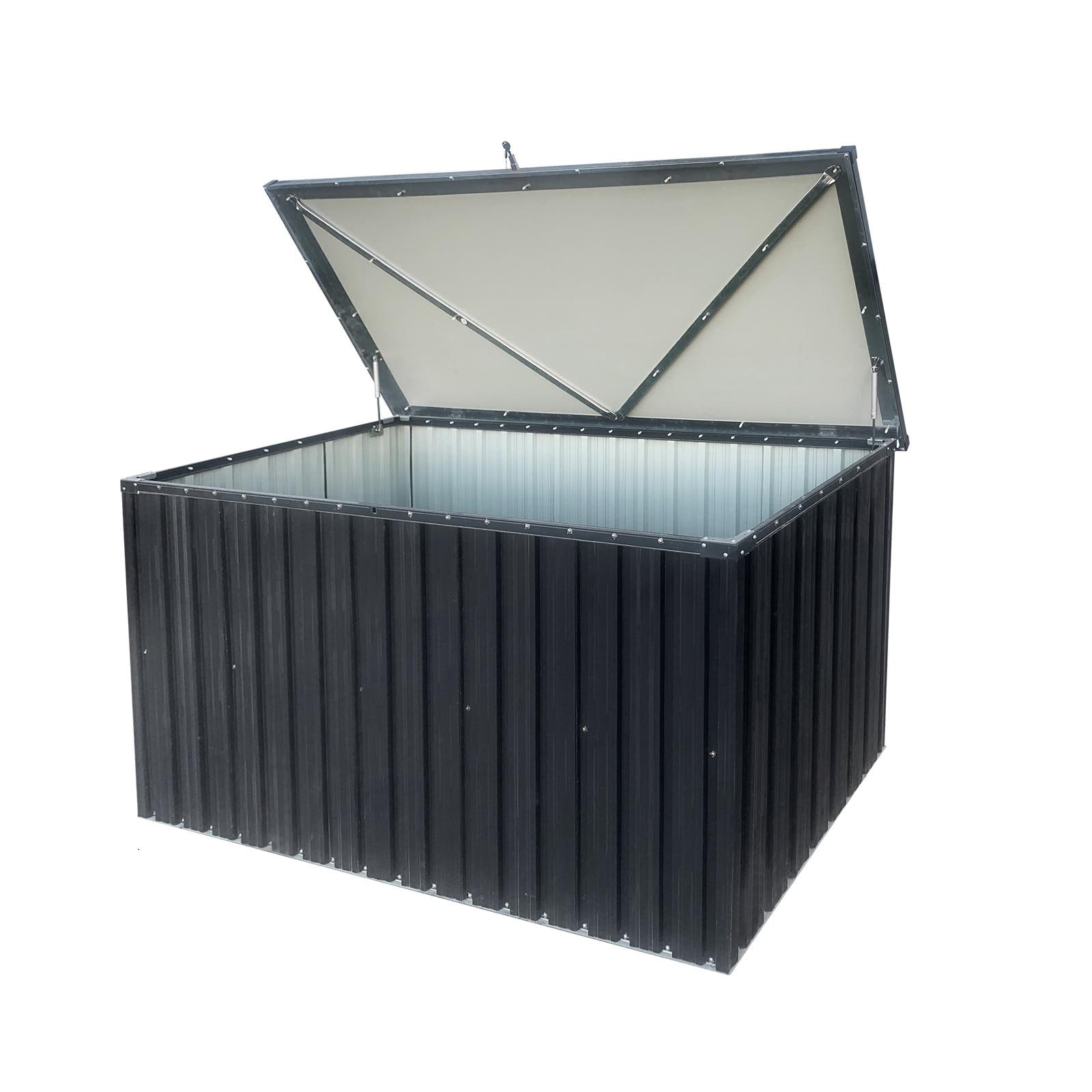 Bayfeve BFAOS-4232-CNP 161-Gallon Black Metal Deck Box