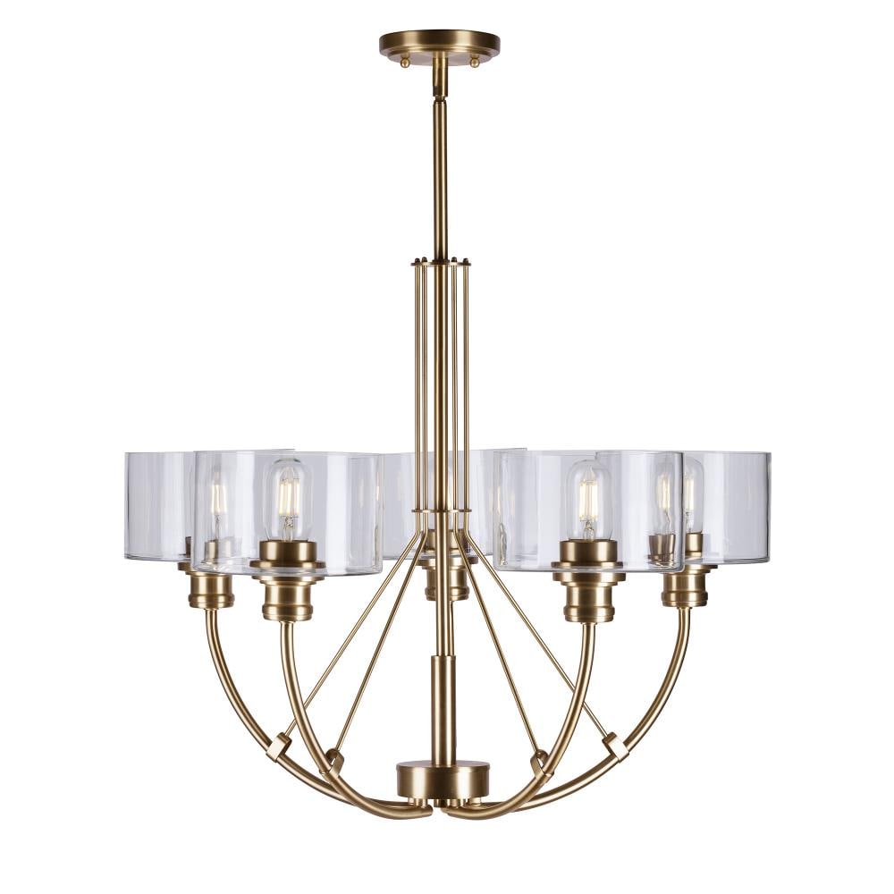 Forte Lighting 2748-05-12 Zane 5-Light Brushed Gold TransitionalChandelier