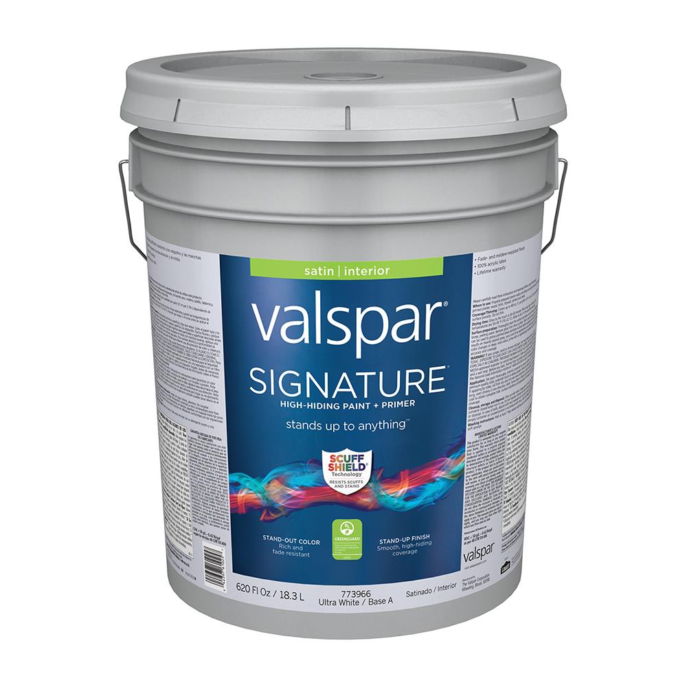 Valspar Signature Satin Las Vegas Raiders Silver Latex Interior Paint + Primer (1-Gallon) | LV SILVER-5638987